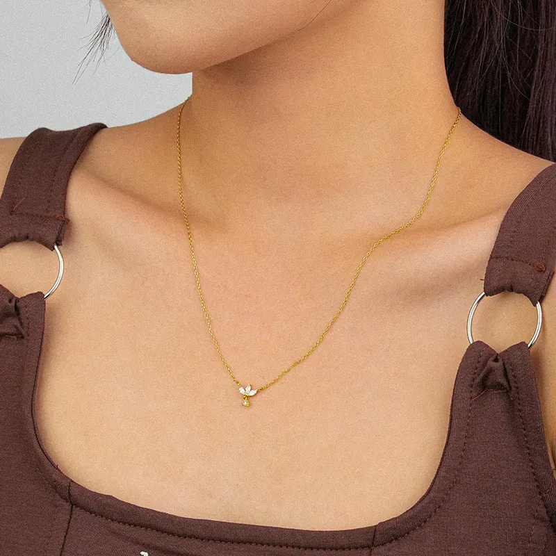 4FunGift® 925 Sterling Silver Horse Eye Crown Necklace