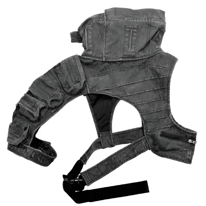Asymmetric One Shoulder Waist Vest