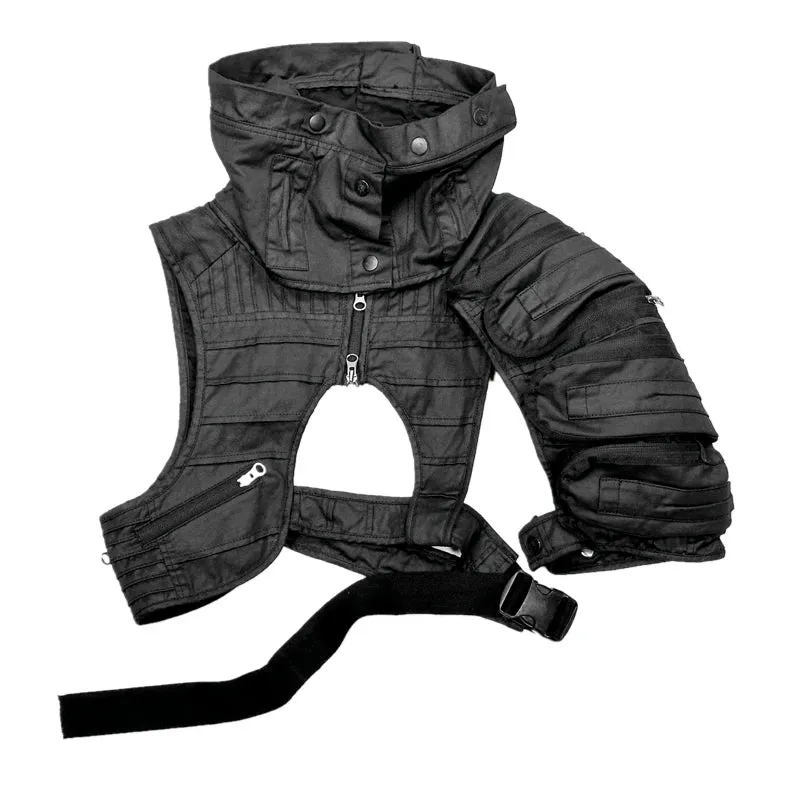 Asymmetric One Shoulder Waist Vest