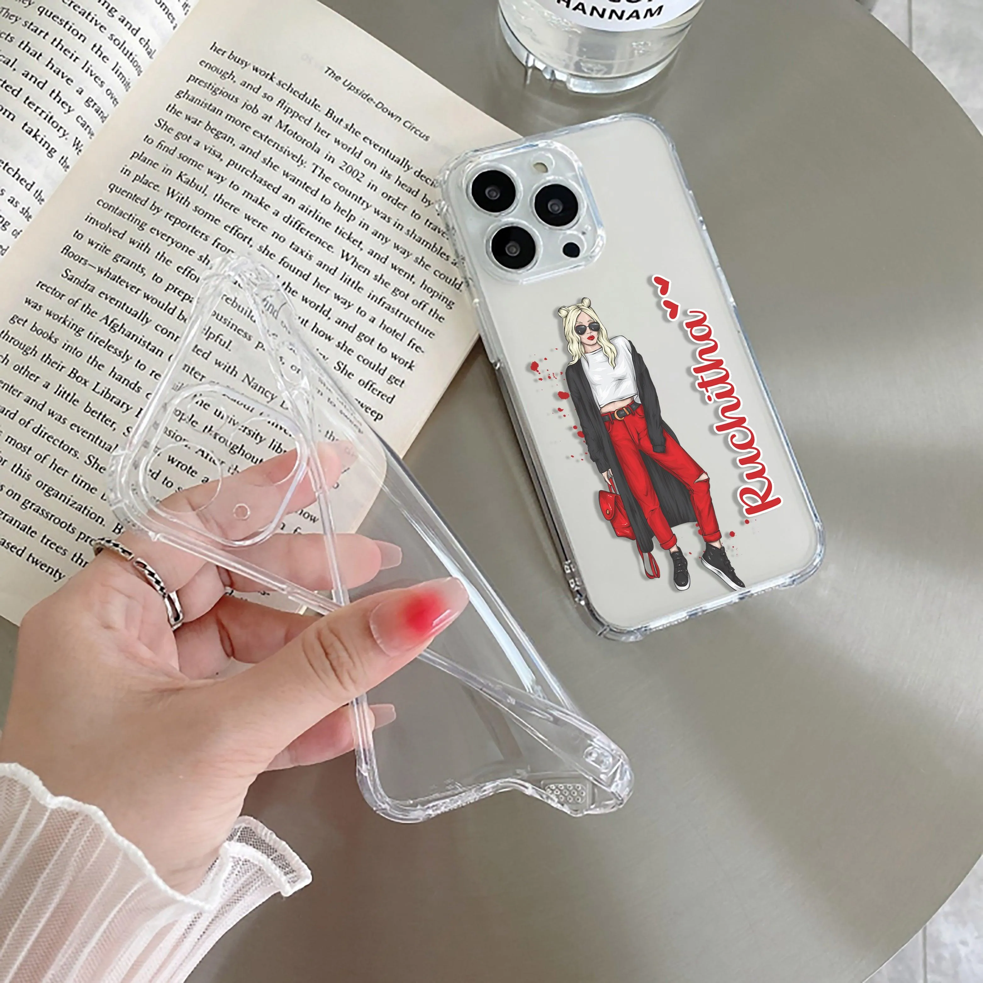 Attitude Girl Customize Transparent Silicon Case For Oppo
