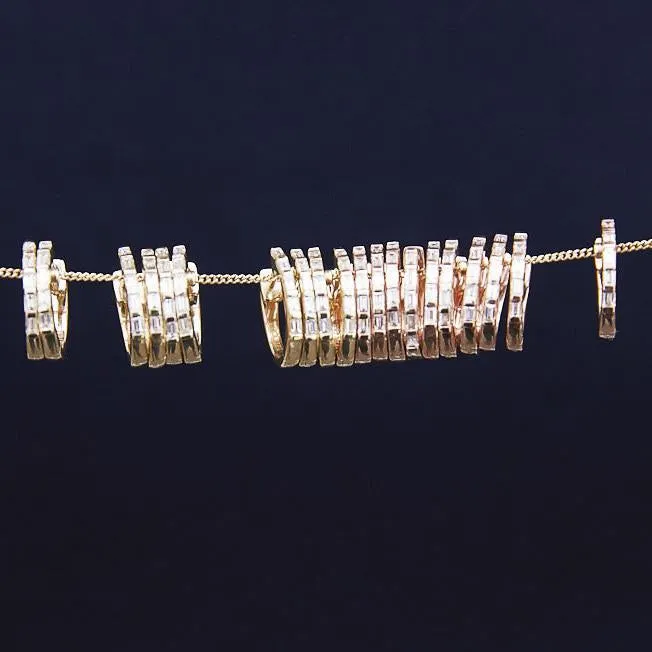 Baguette Diamond Huggies