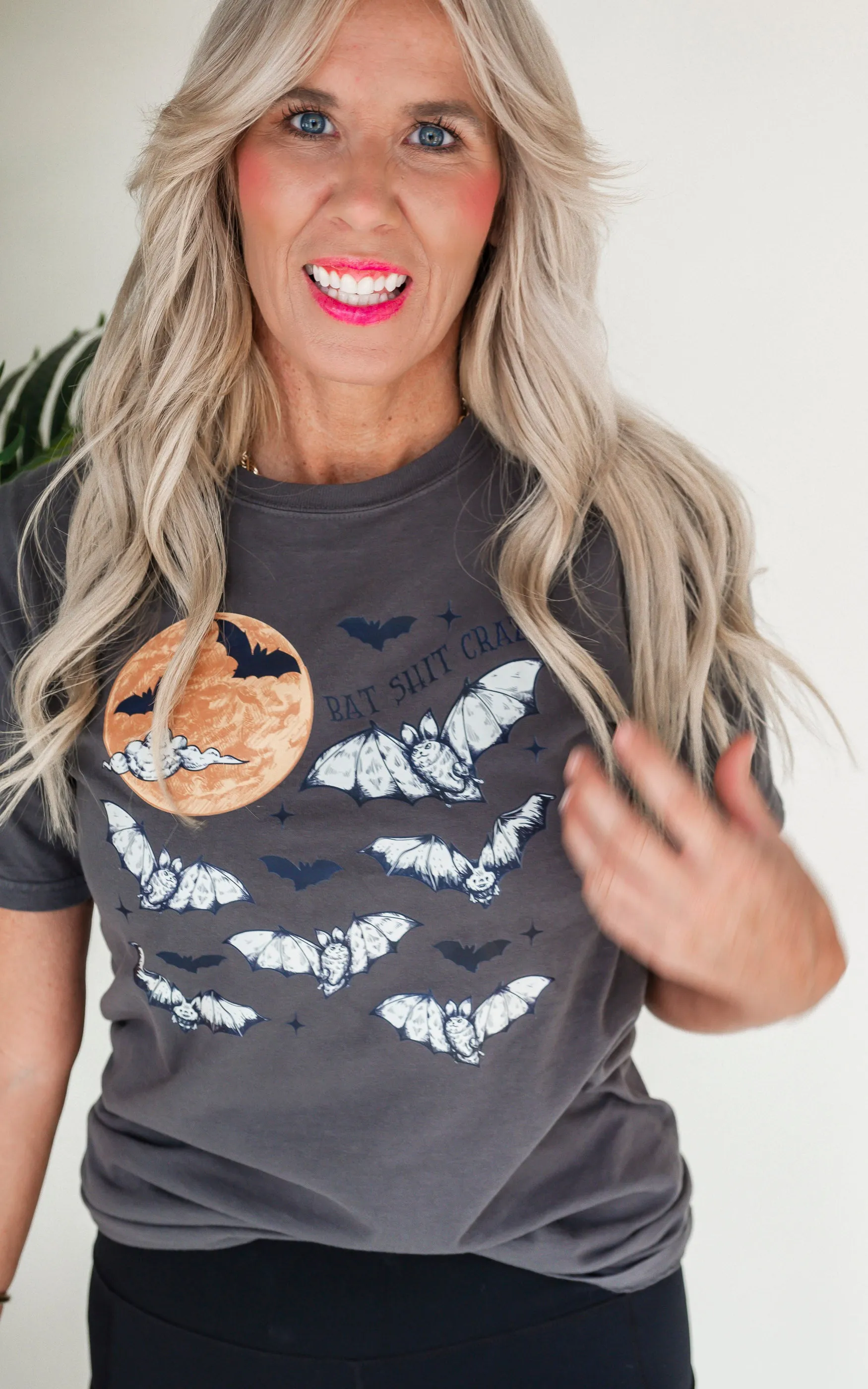 Bat Shit Crazy Garment Dyed Graphic T-shirt - Final Sale