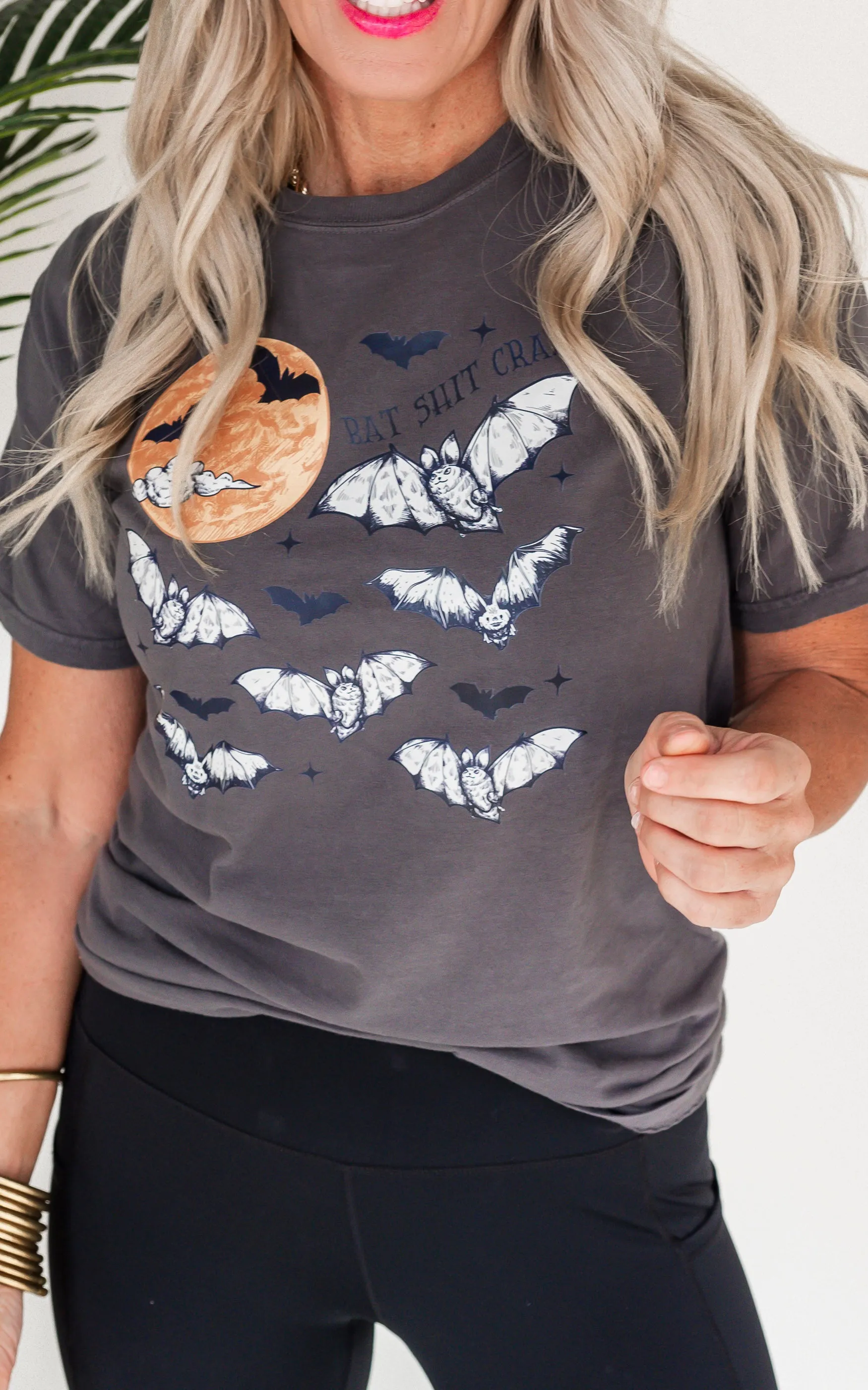 Bat Shit Crazy Garment Dyed Graphic T-shirt - Final Sale