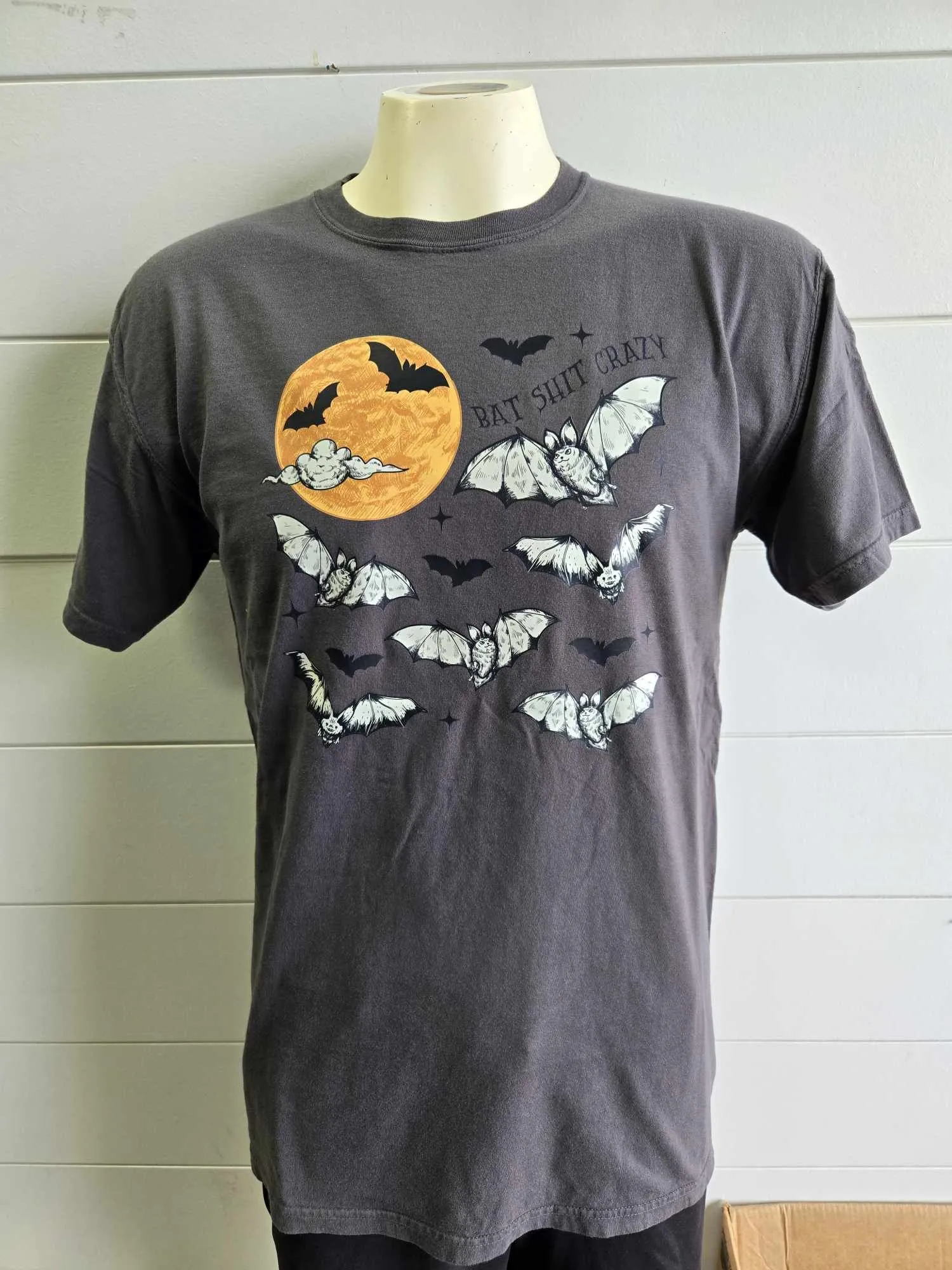 Bat Shit Crazy Garment Dyed Graphic T-shirt - Final Sale