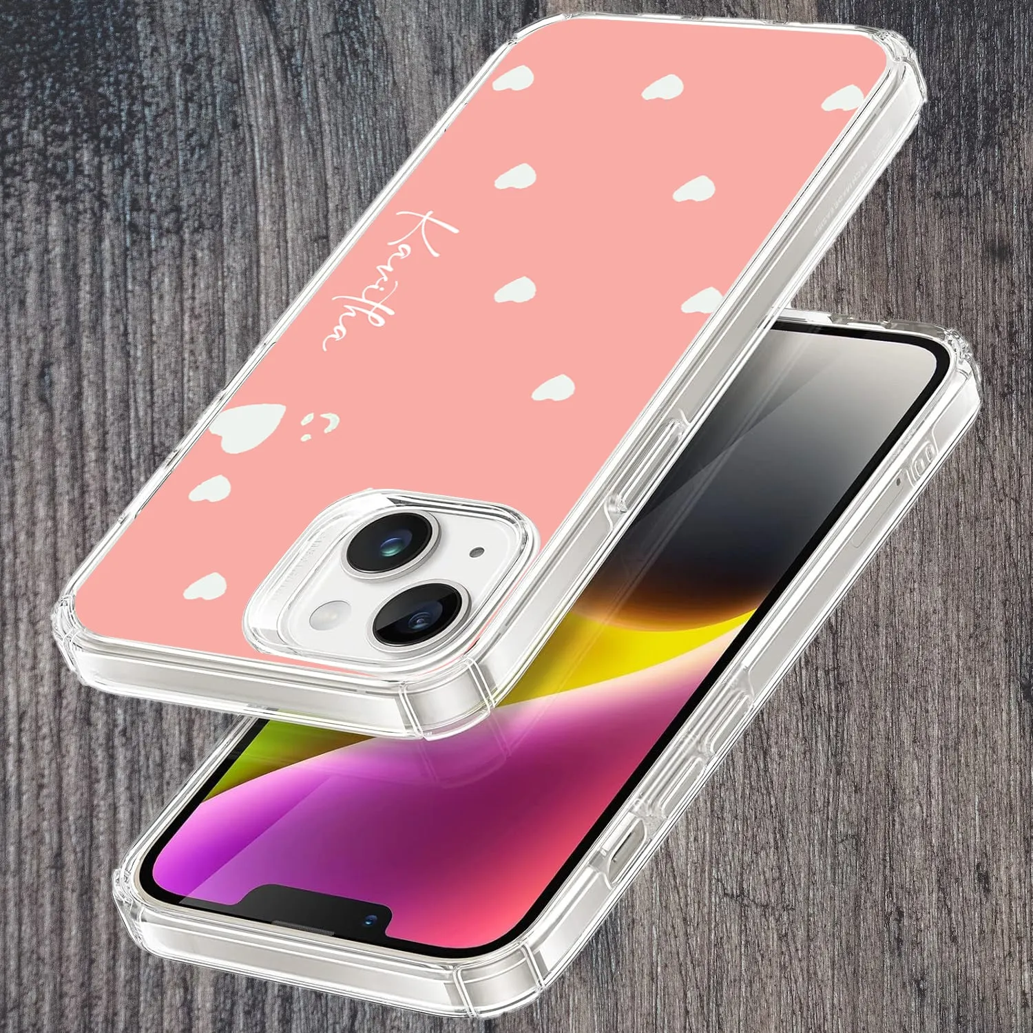 Be Loved Customize Transparent Silicon Case Peach For iQOO