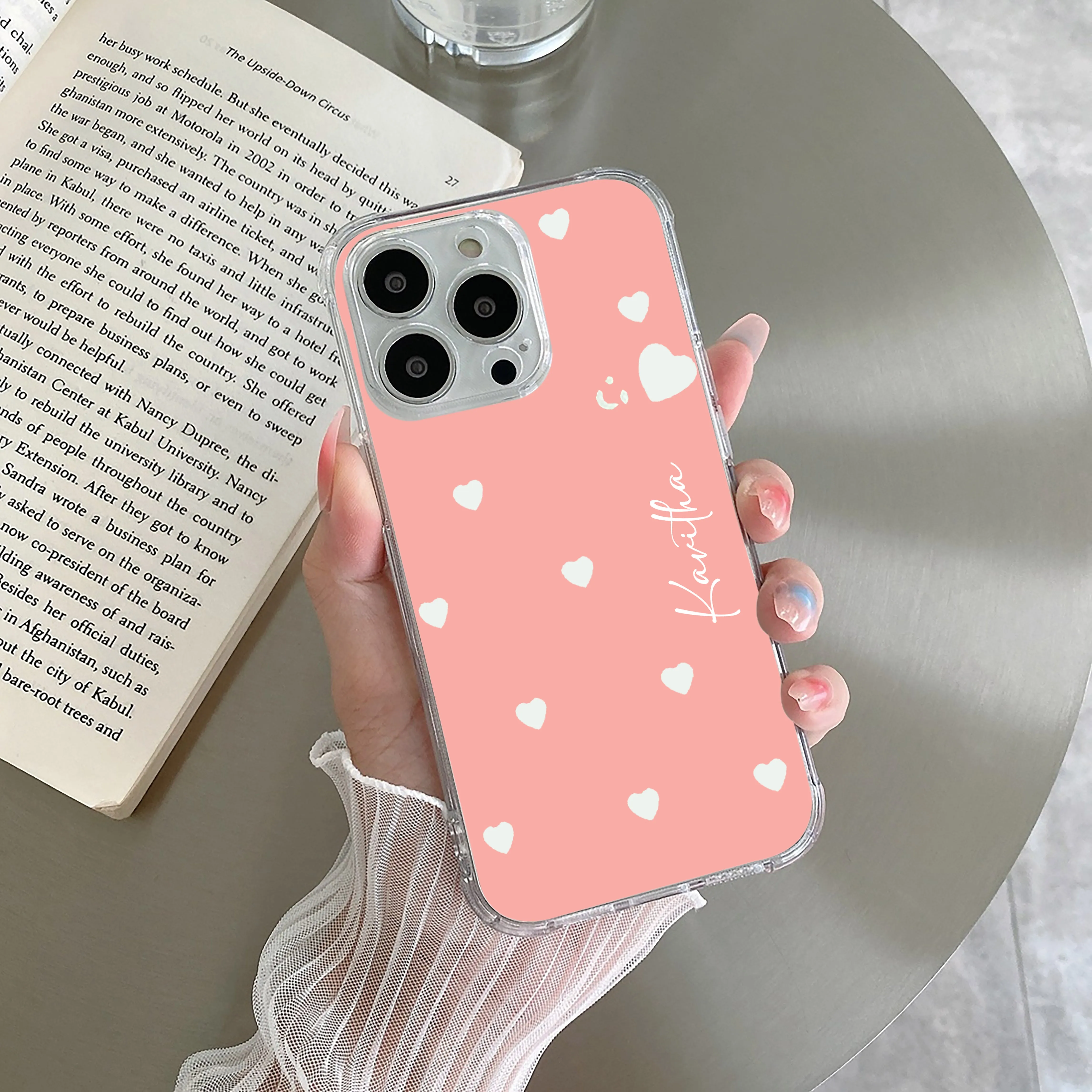 Be Loved Customize Transparent Silicon Case Peach For iQOO
