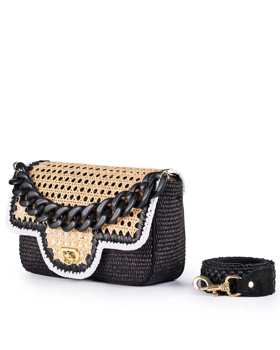 Betty Beach Raffia Crossbody Bag