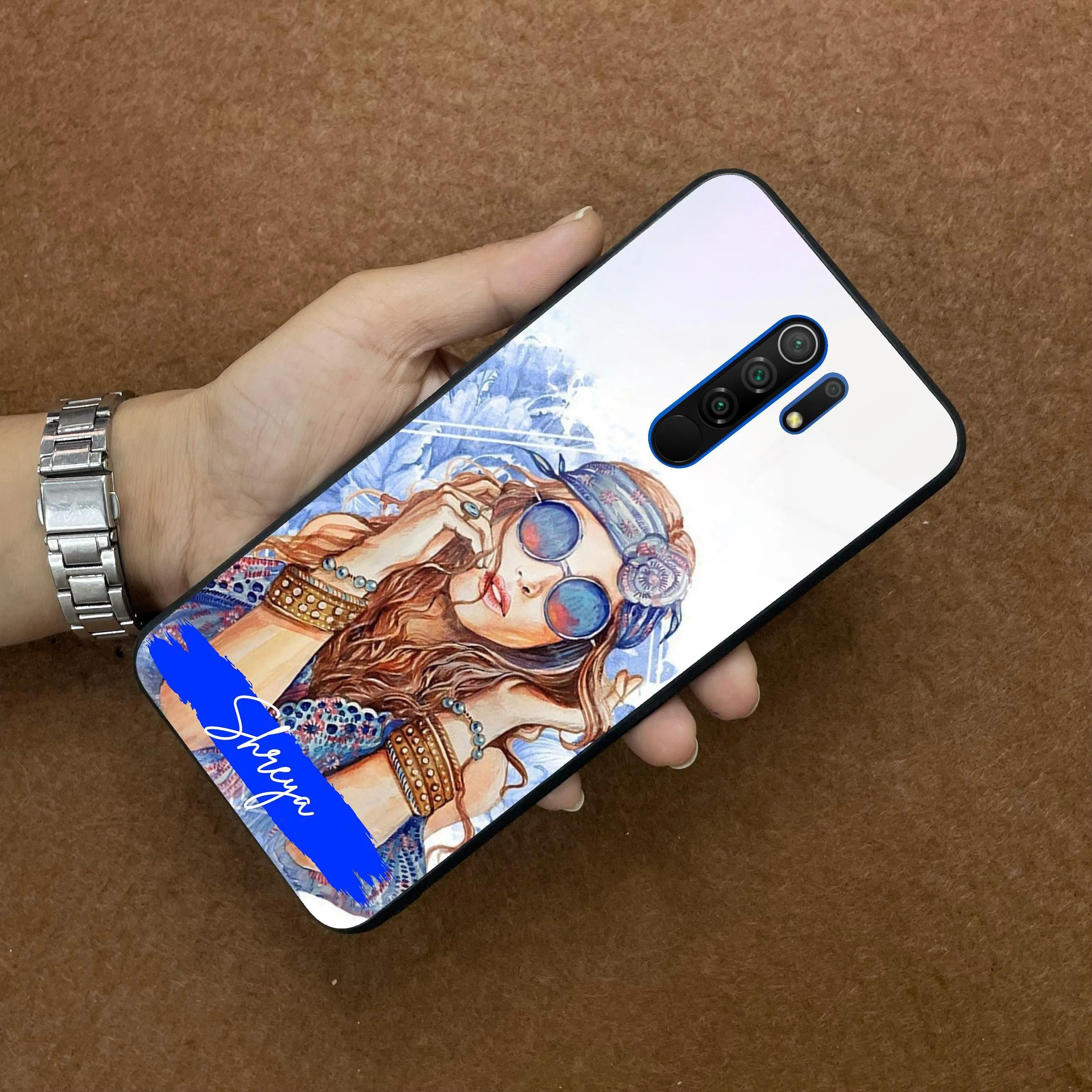 Bindass Babe Customize Glass Case Cover For Poco
