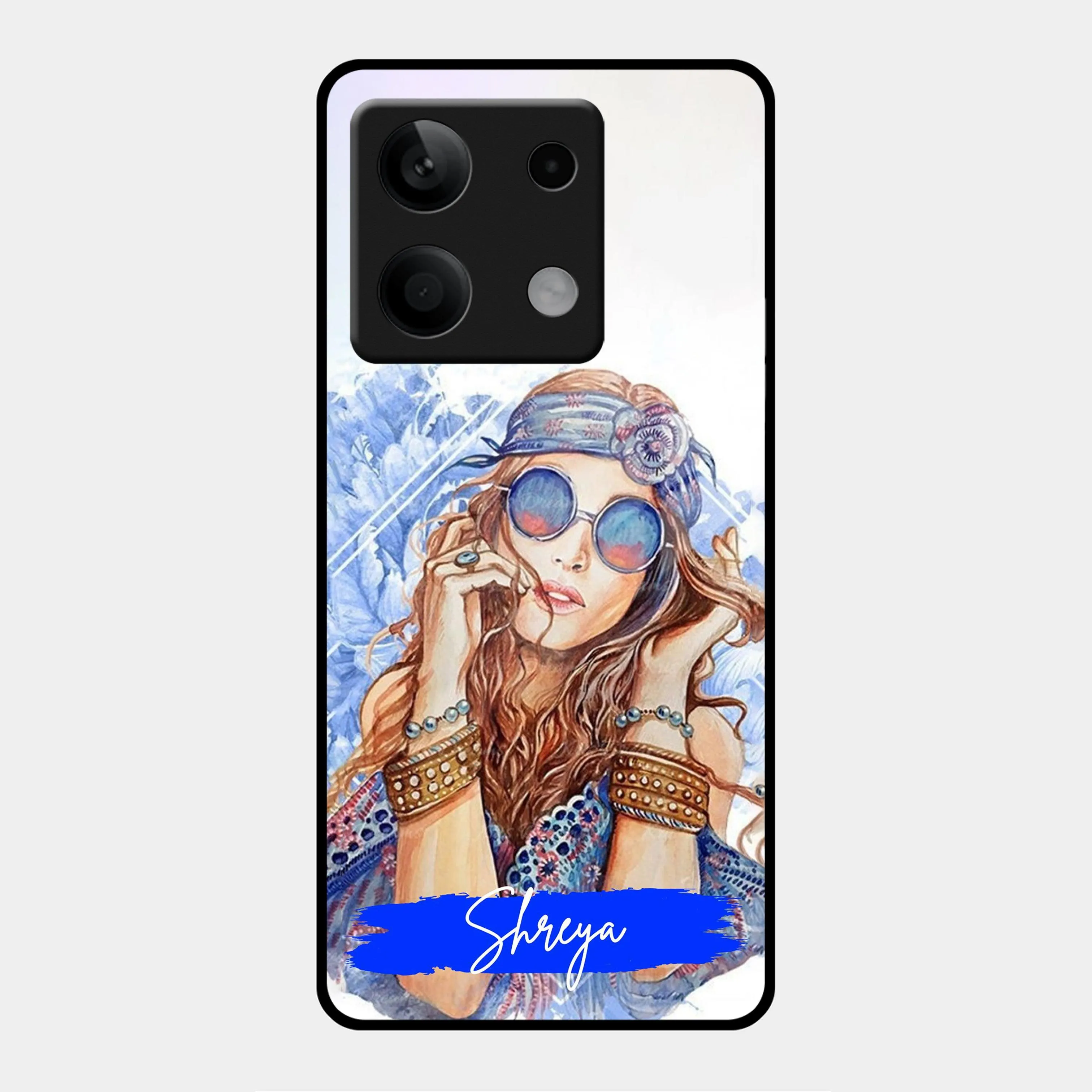 Bindass Babe Customize Glass Case Cover For Poco