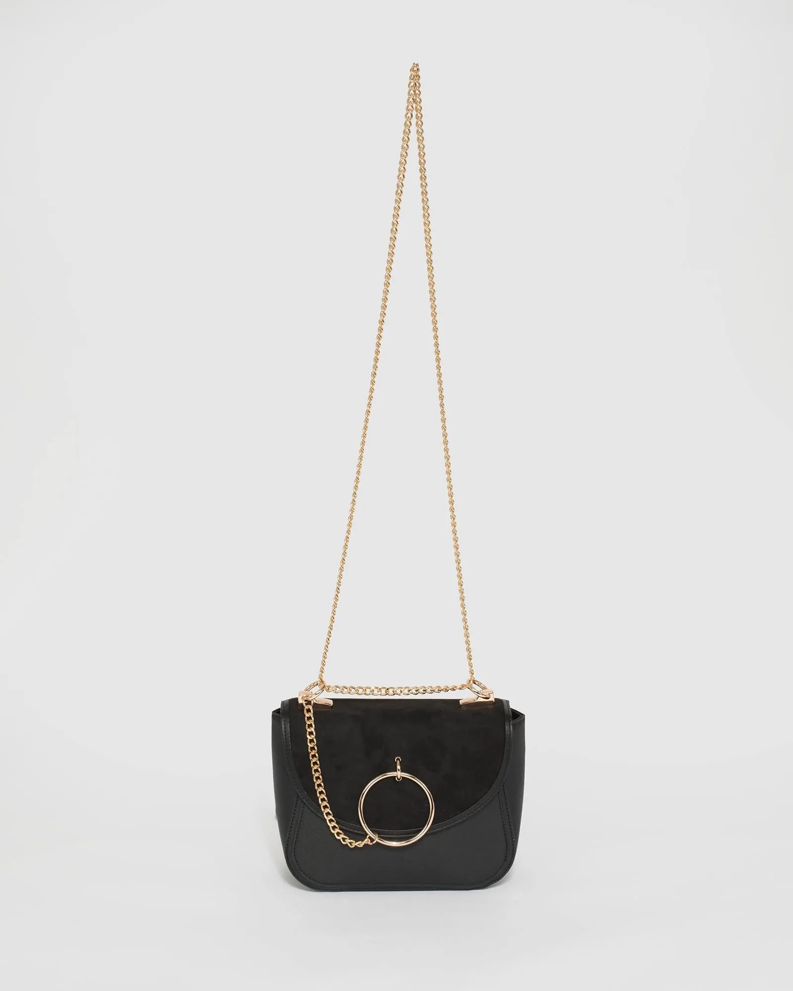 Black Hannah Chain Crossbody Bag Bag