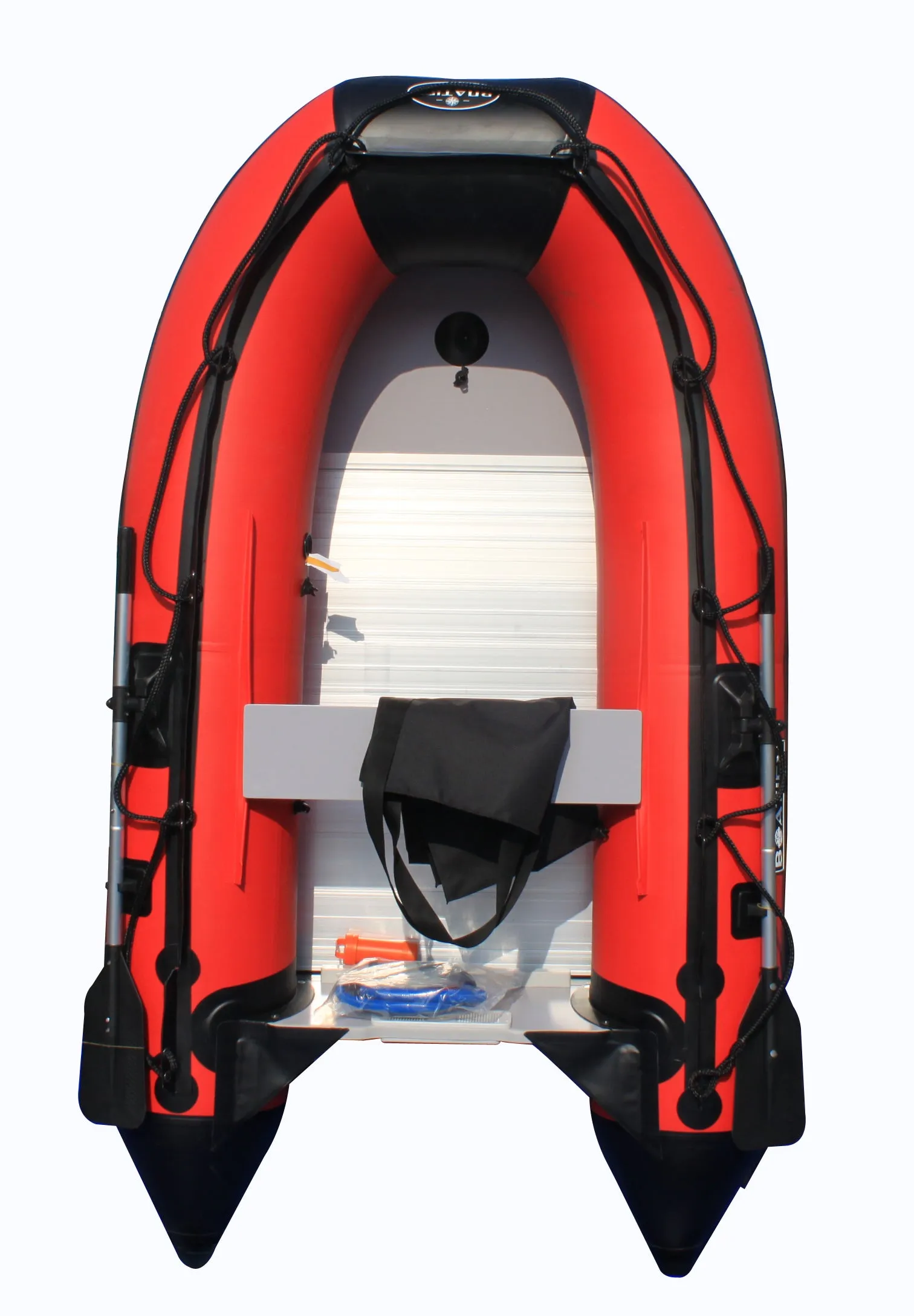 Boatify 9.8ft Inflatable Boat Raft Fishing Dinghy Pontoon Boat Kayak with Aluminum Floor