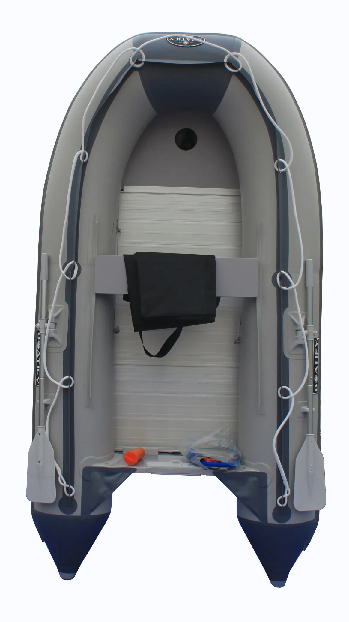 Boatify 9.8ft Inflatable Boat Raft Fishing Dinghy Pontoon Boat Kayak with Aluminum Floor