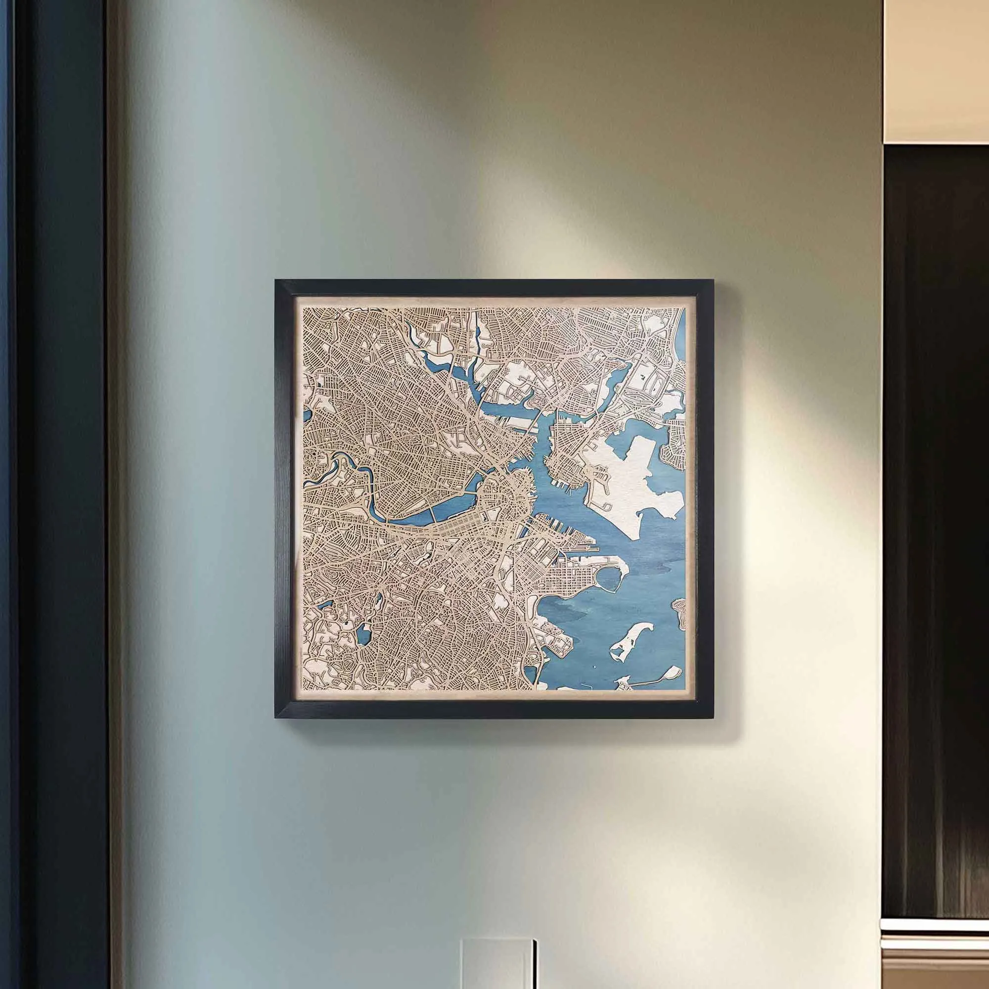 Boston Framed Engraved Artwork