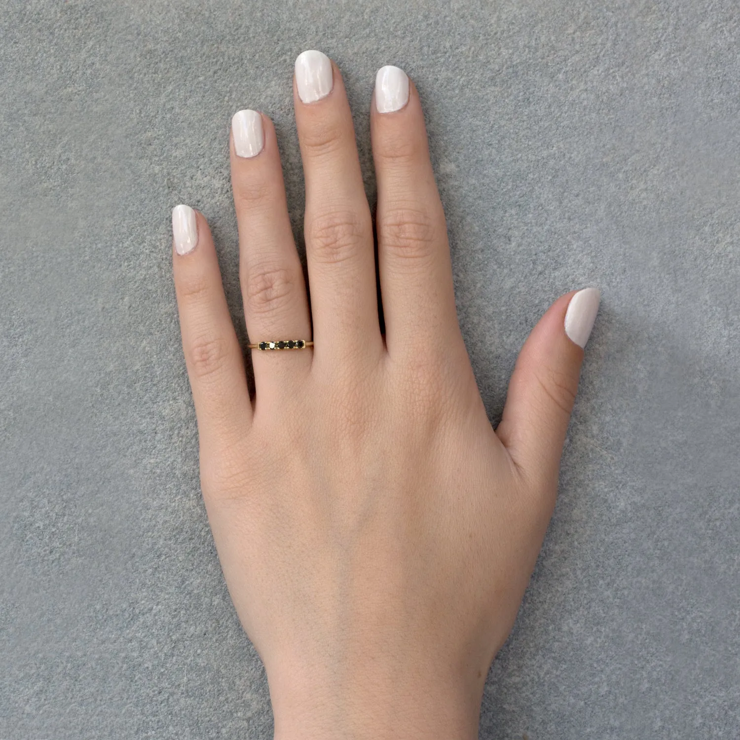 Candy Gold Ring Black Diamonds