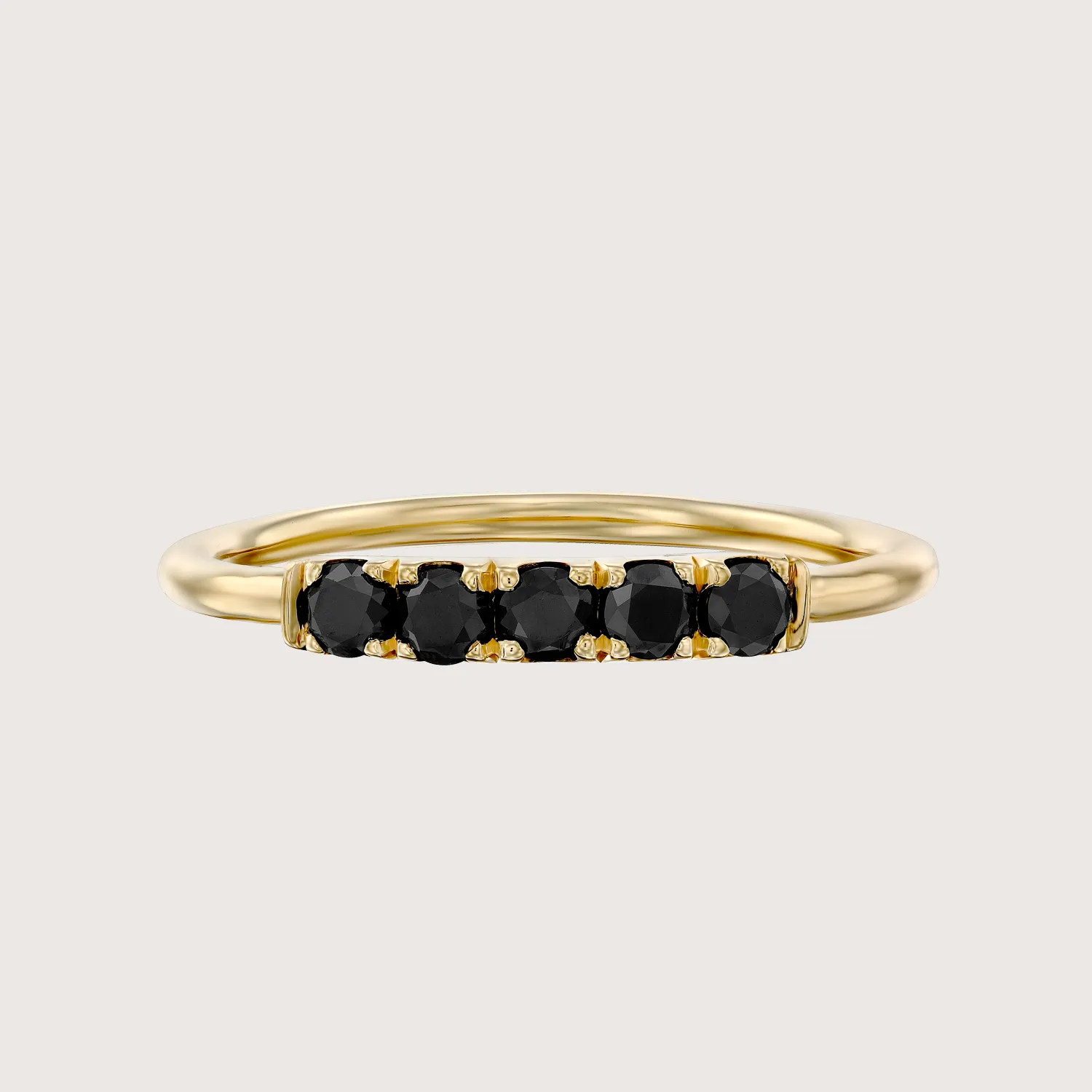 Candy Gold Ring Black Diamonds