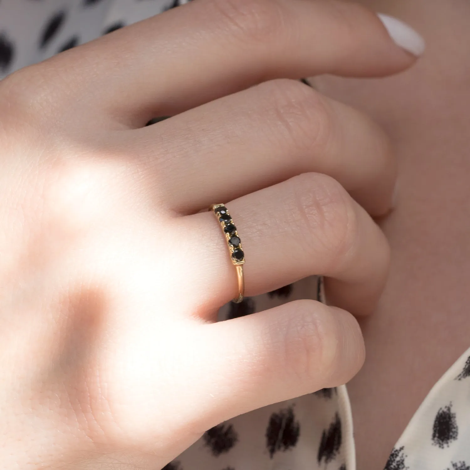 Candy Gold Ring Black Diamonds