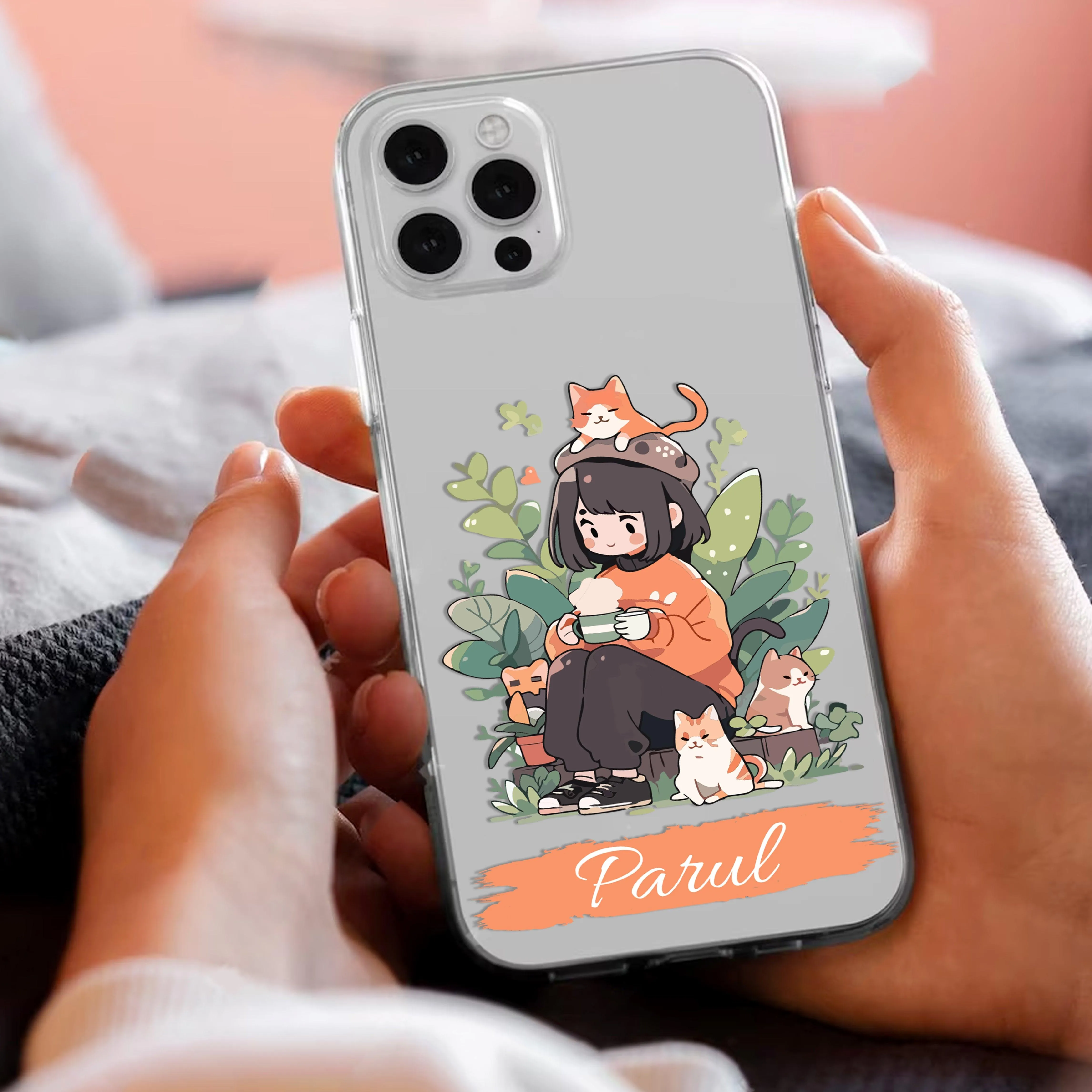 Cat Lover Customize Transparent Silicon Case For iQOO
