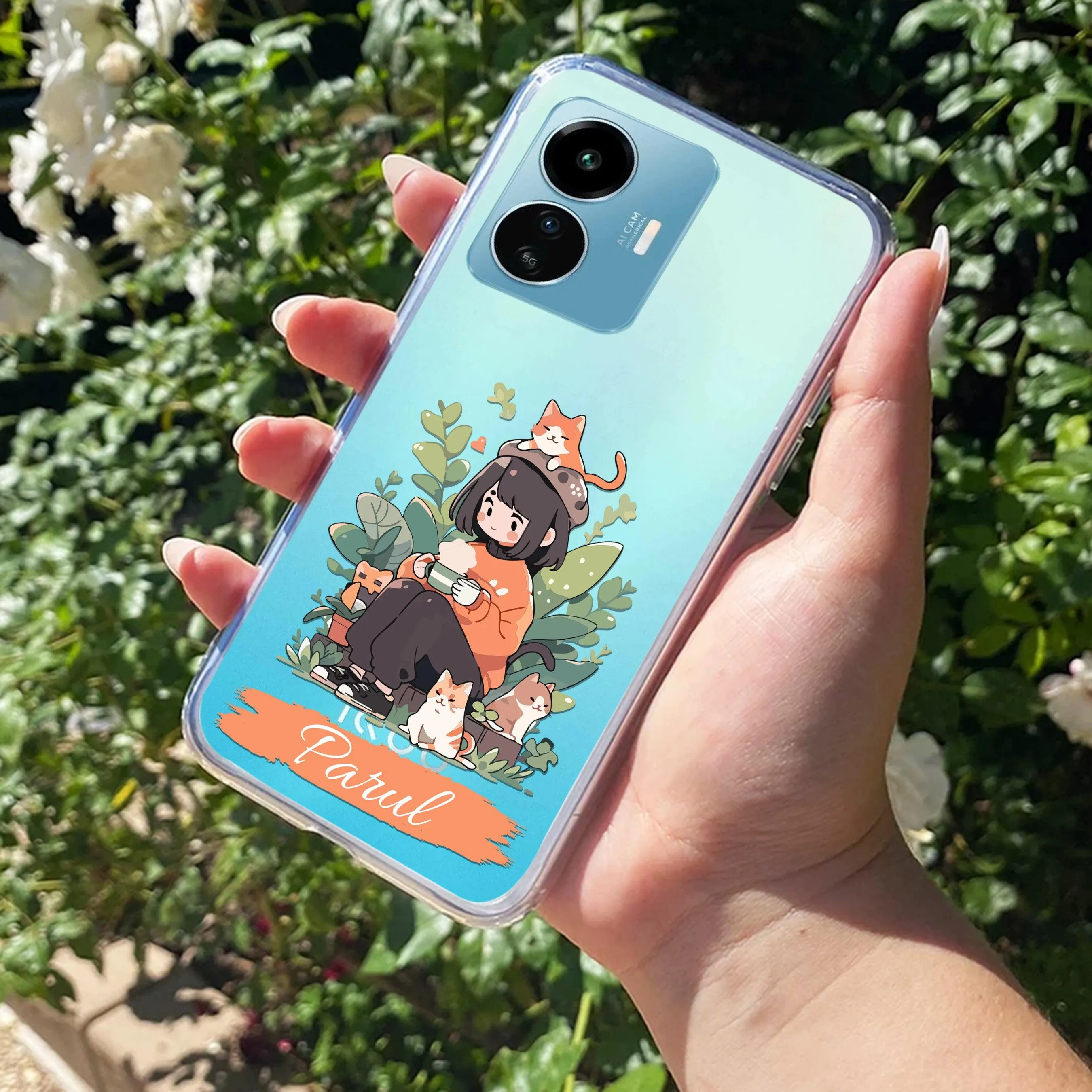 Cat Lover Customize Transparent Silicon Case For iQOO