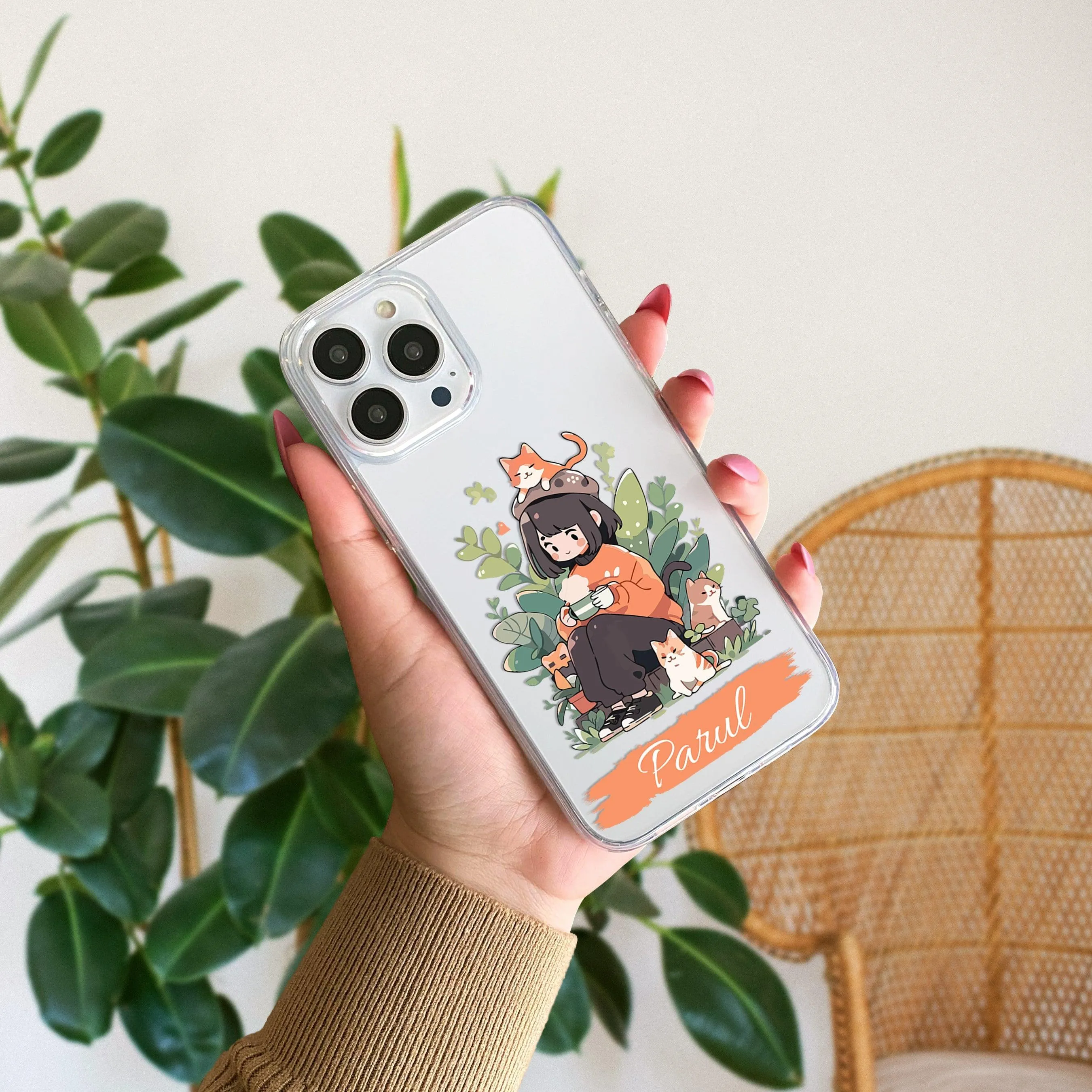 Cat Lover Customize Transparent Silicon Case For iQOO
