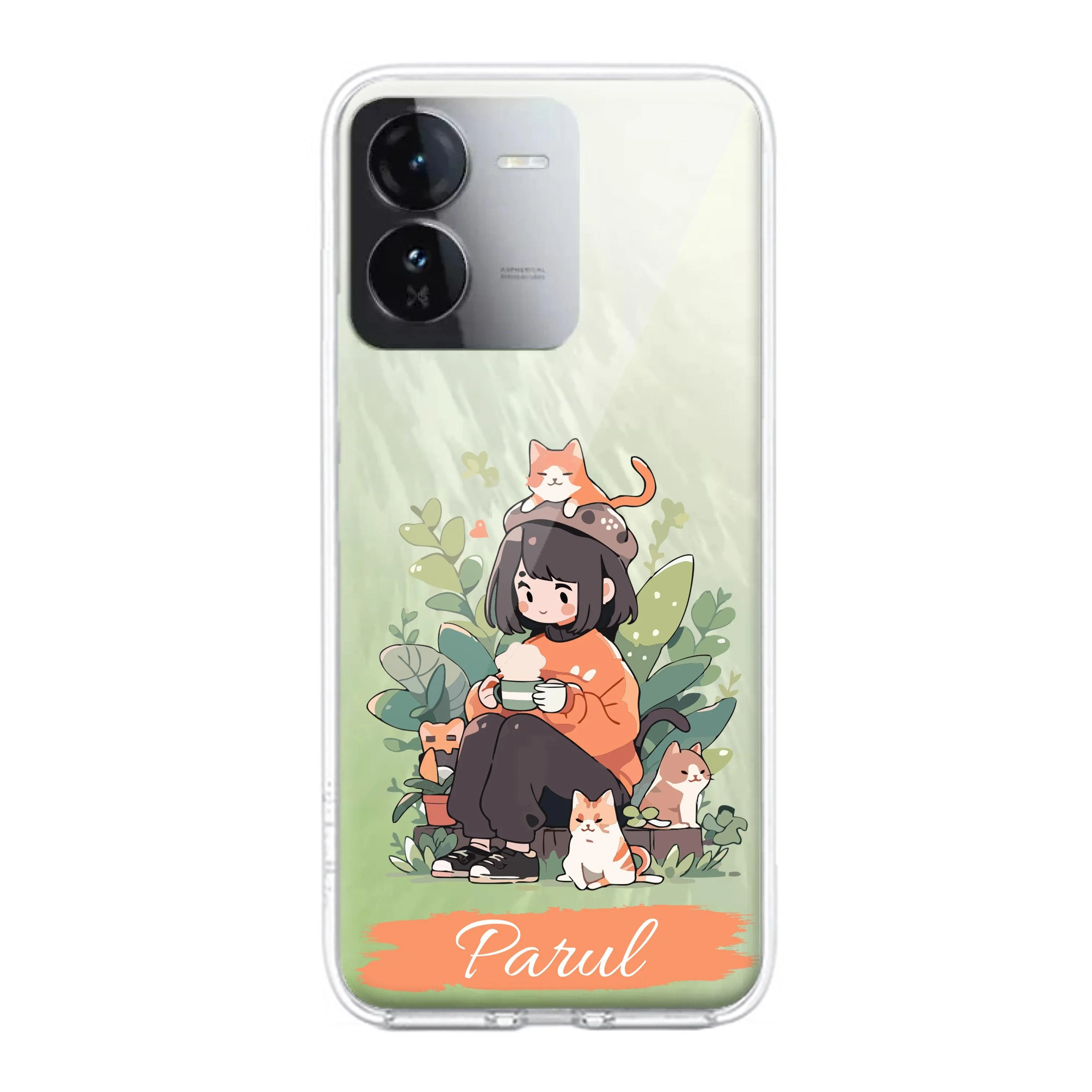 Cat Lover Customize Transparent Silicon Case For iQOO