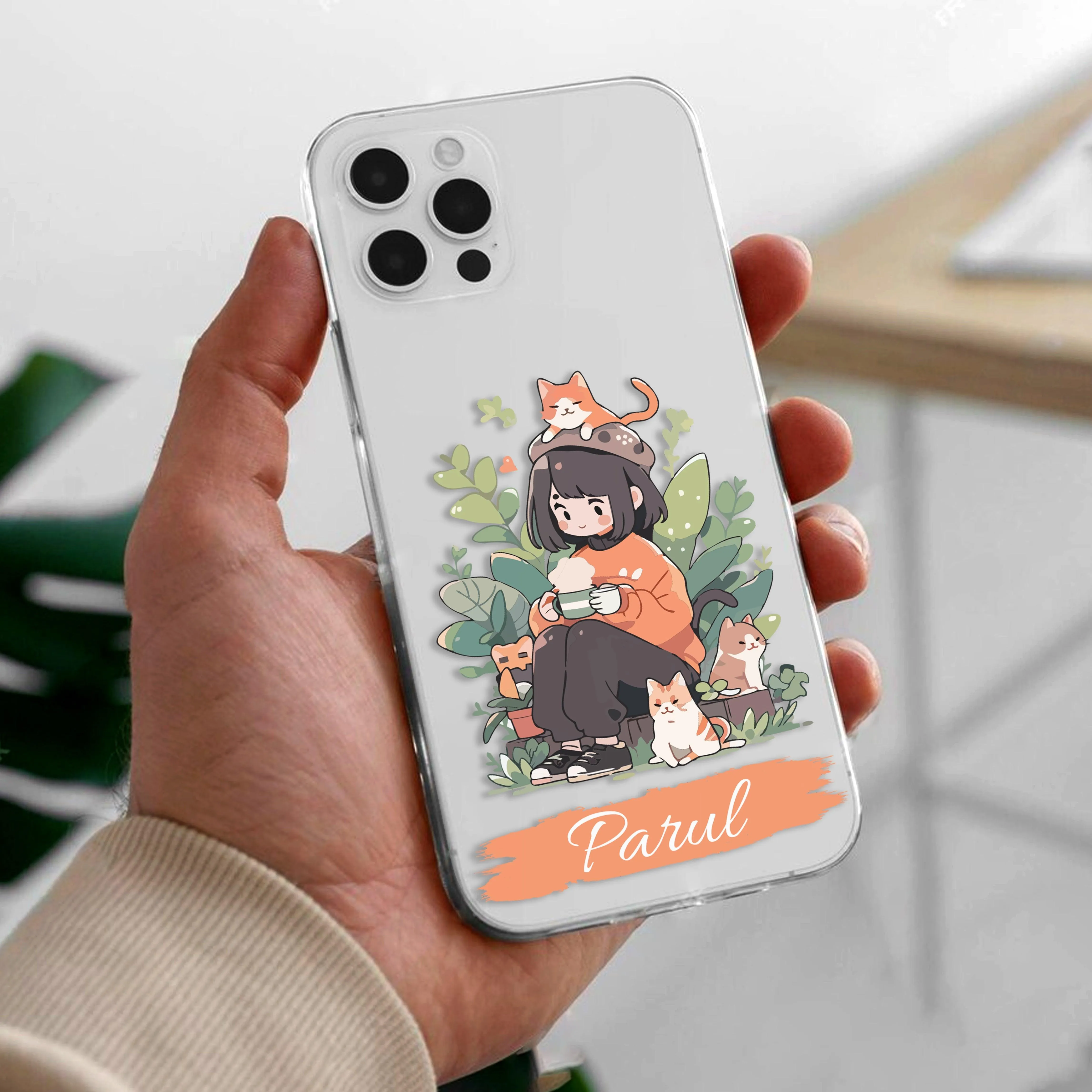 Cat Lover Customize Transparent Silicon Case For iQOO