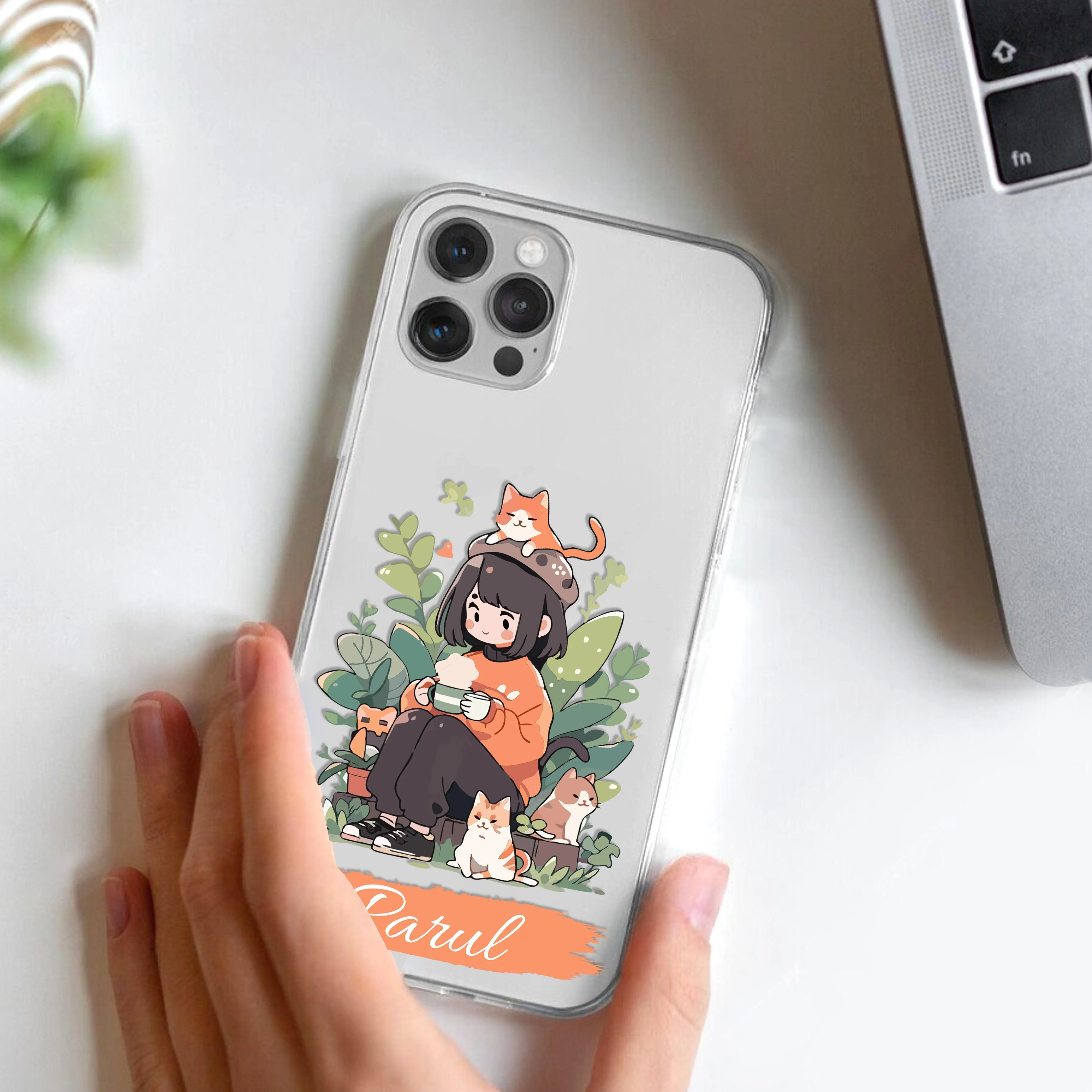 Cat Lover Customize Transparent Silicon Case For iQOO