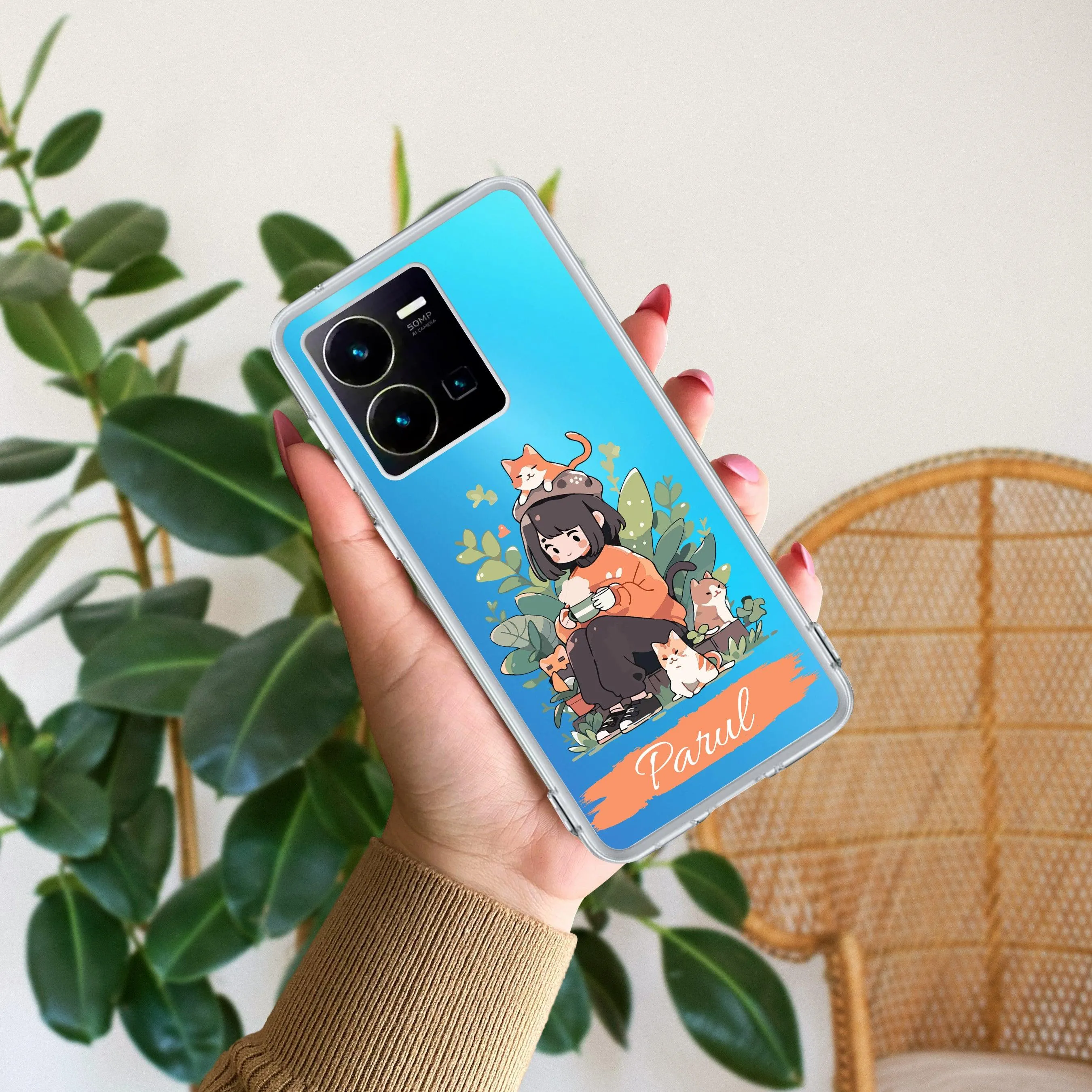 Cat Lover Customize Transparent Silicon Case For Vivo