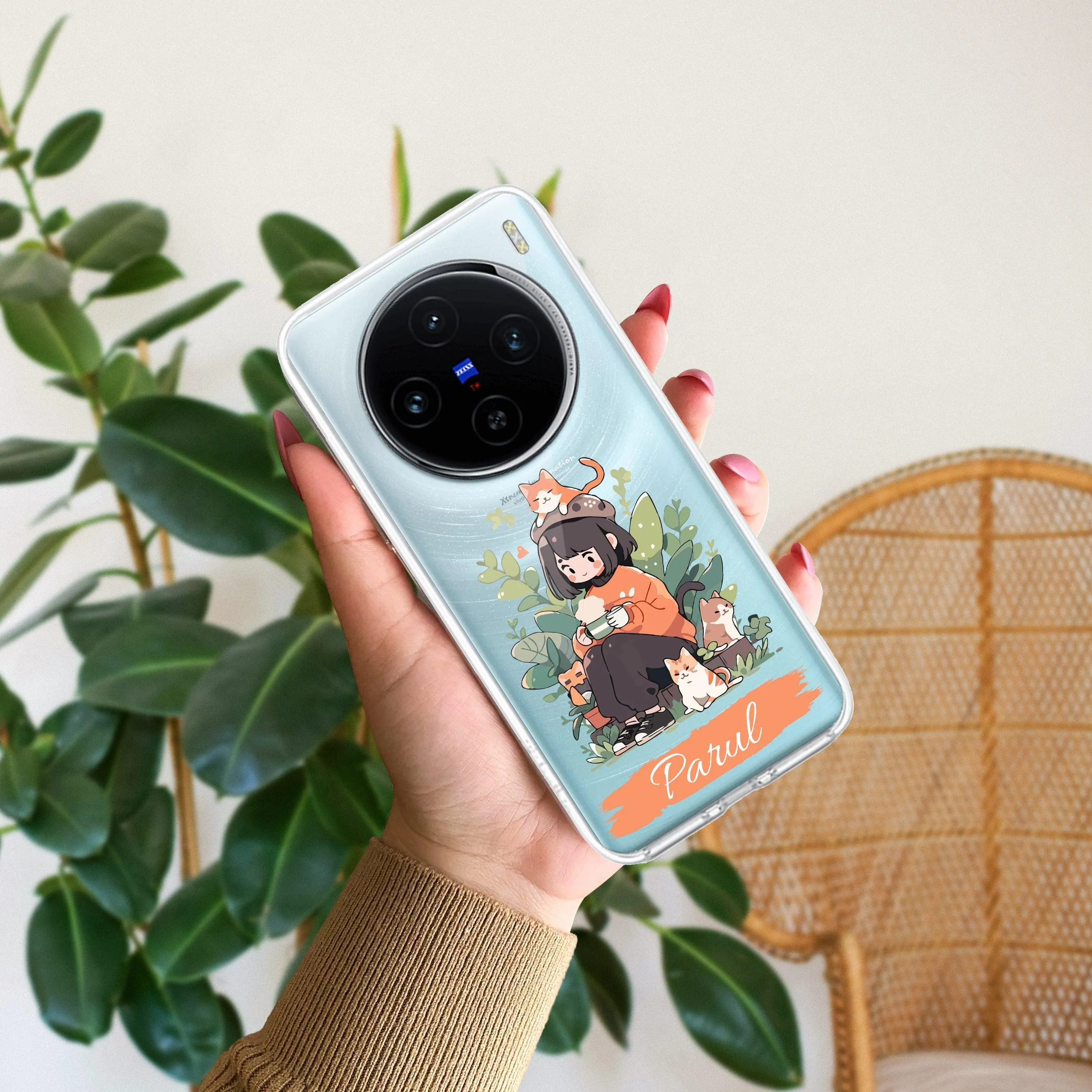 Cat Lover Customize Transparent Silicon Case For Vivo