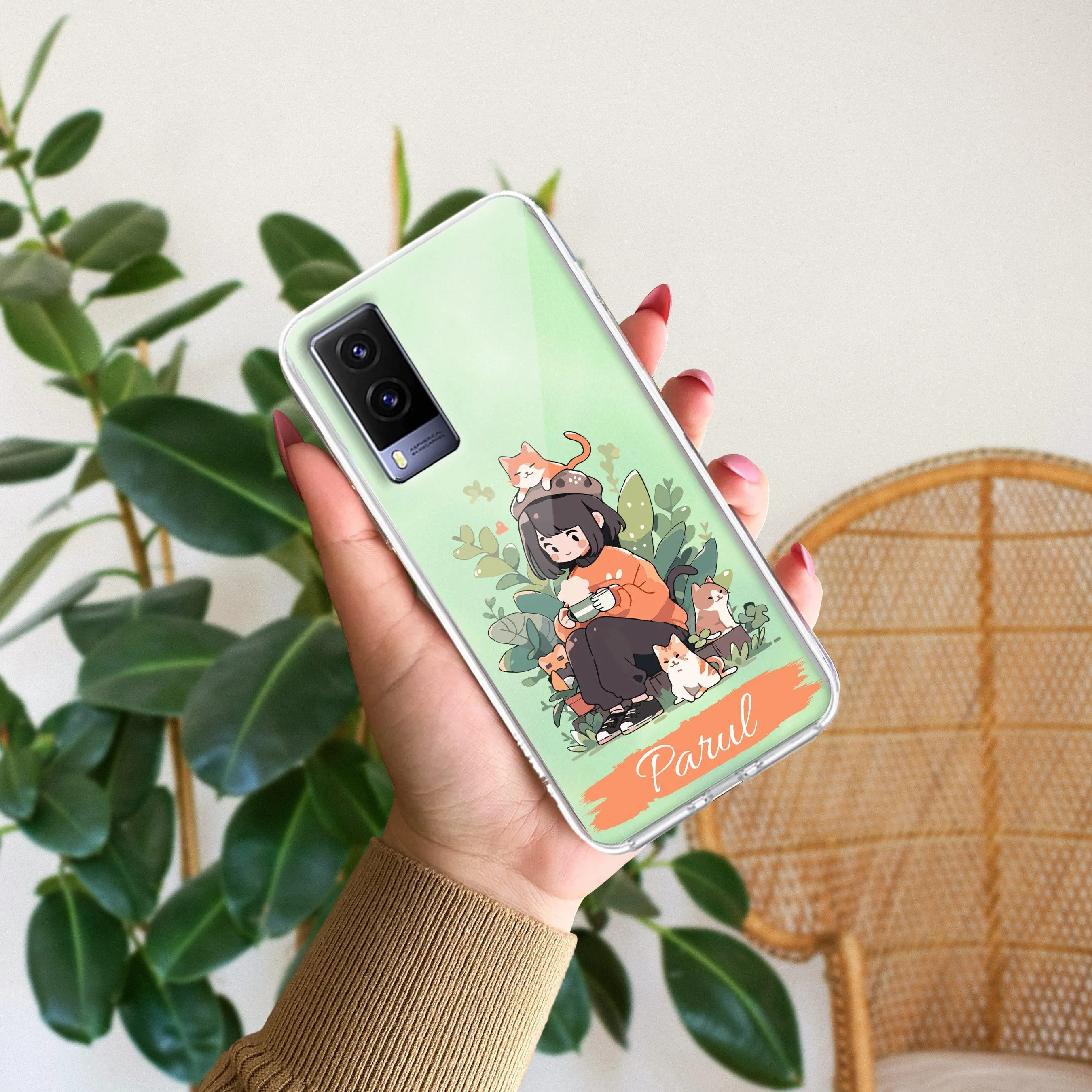 Cat Lover Customize Transparent Silicon Case For Vivo