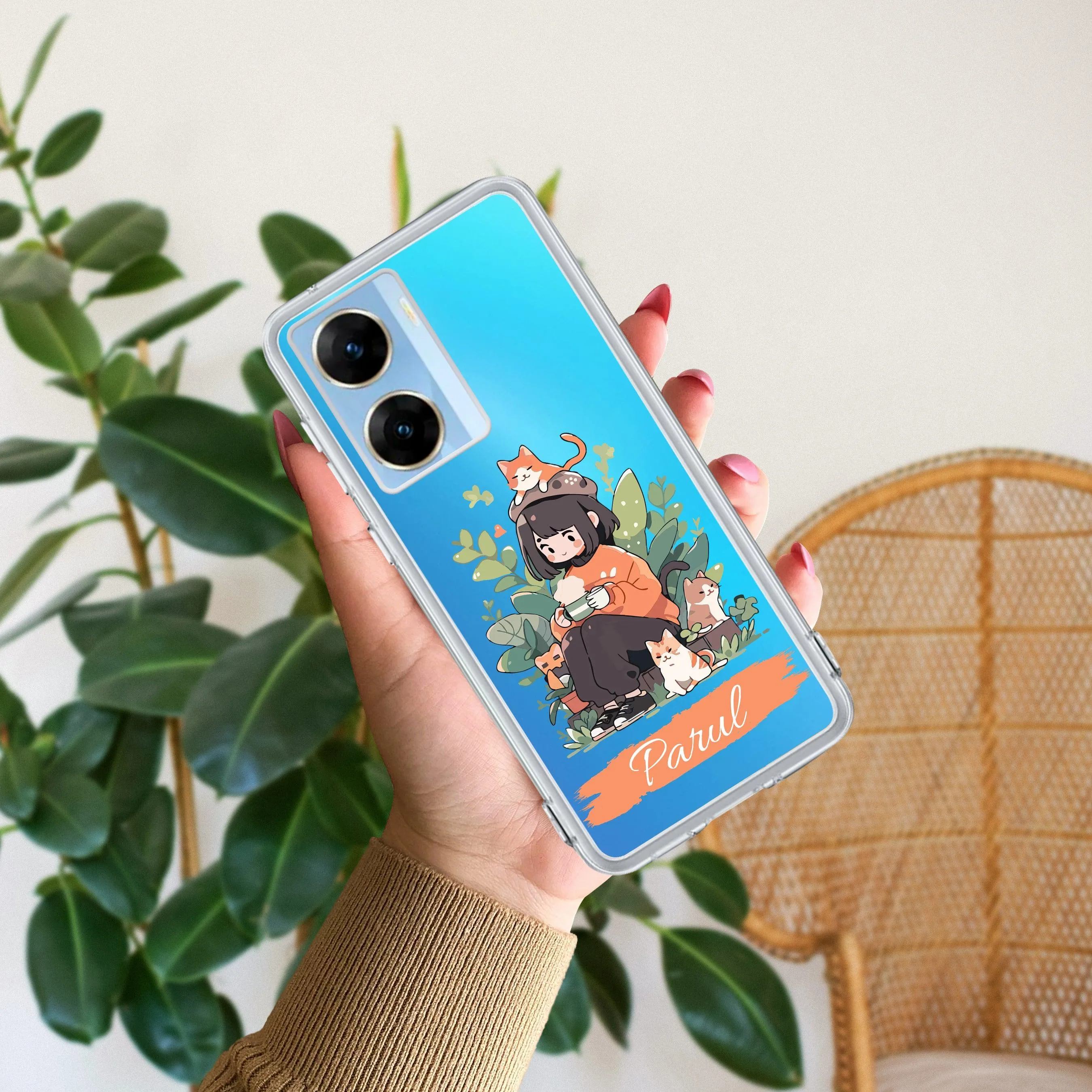 Cat Lover Customize Transparent Silicon Case For Vivo