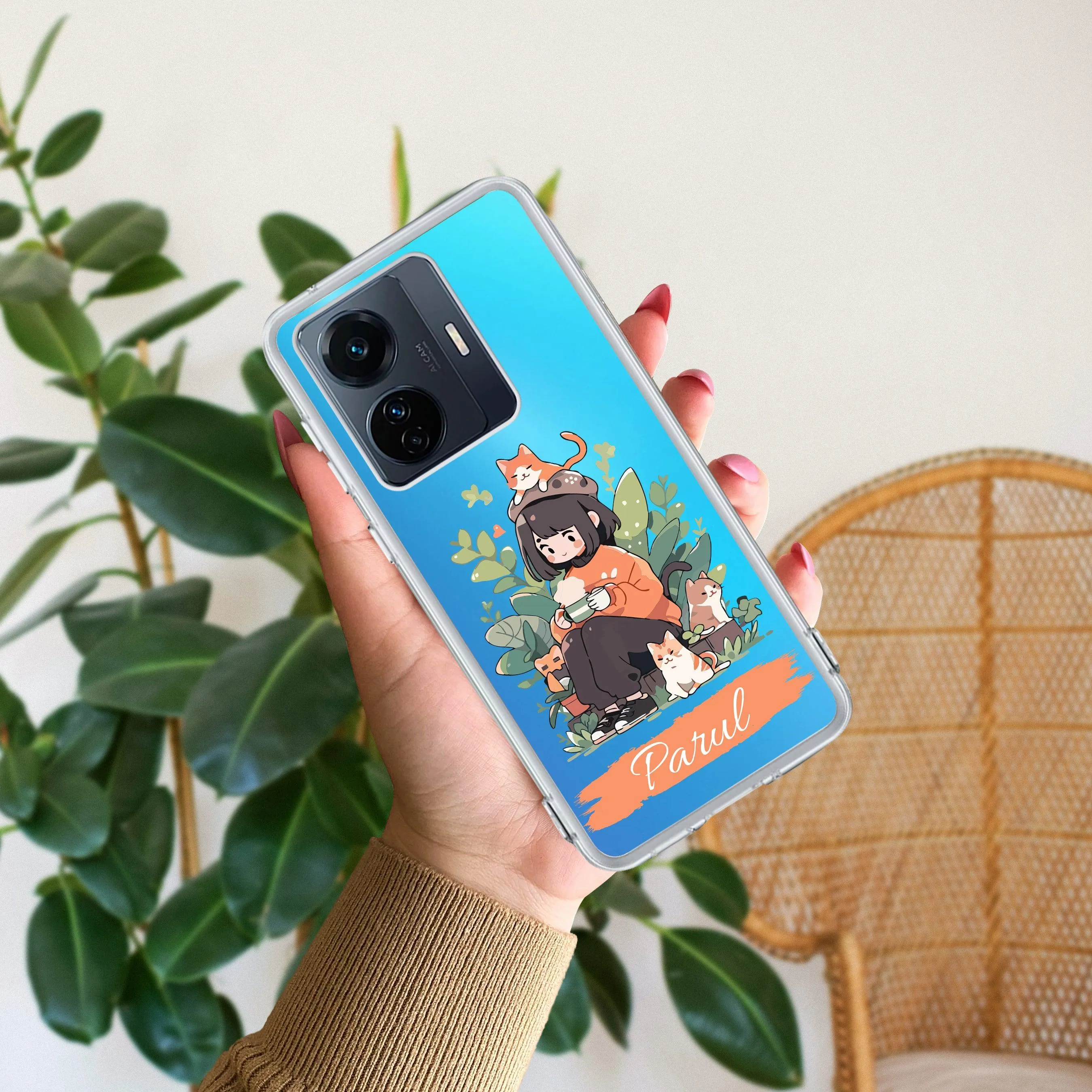 Cat Lover Customize Transparent Silicon Case For Vivo