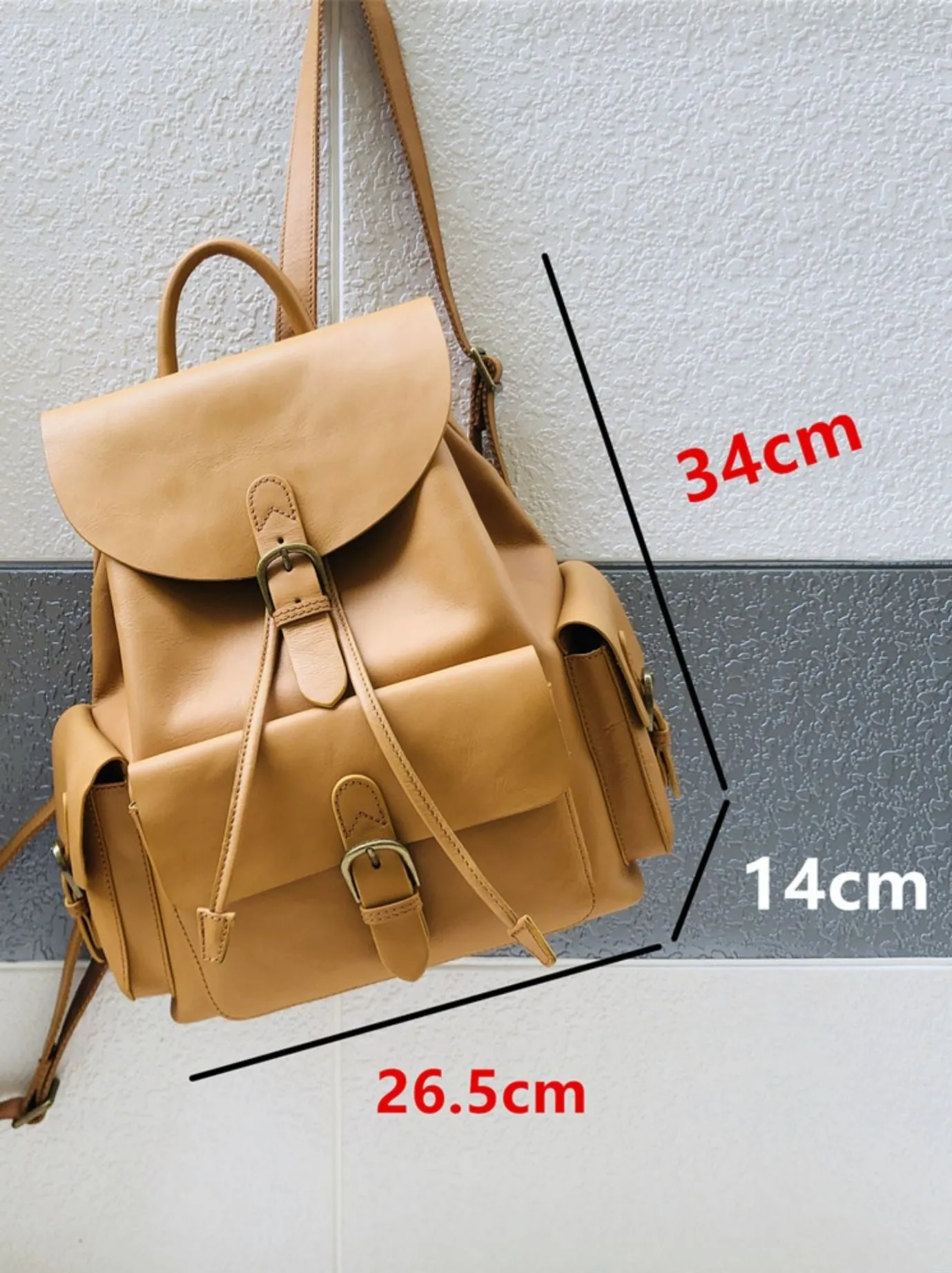Classic High quality Handmade Women Leather Backpack