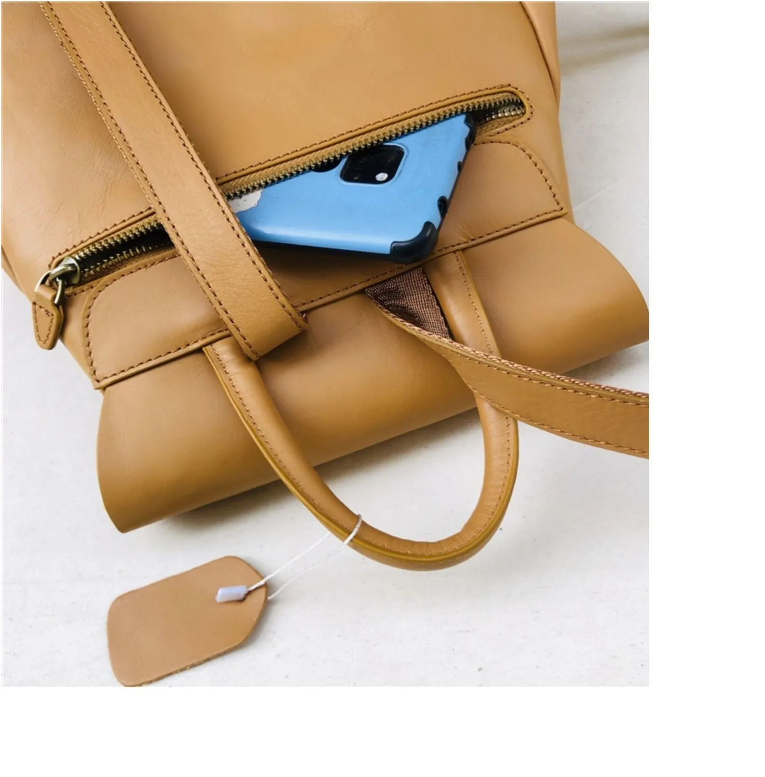 Classic High quality Handmade Women Leather Backpack