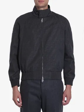 COATED CANVAS BOMBER JACKET