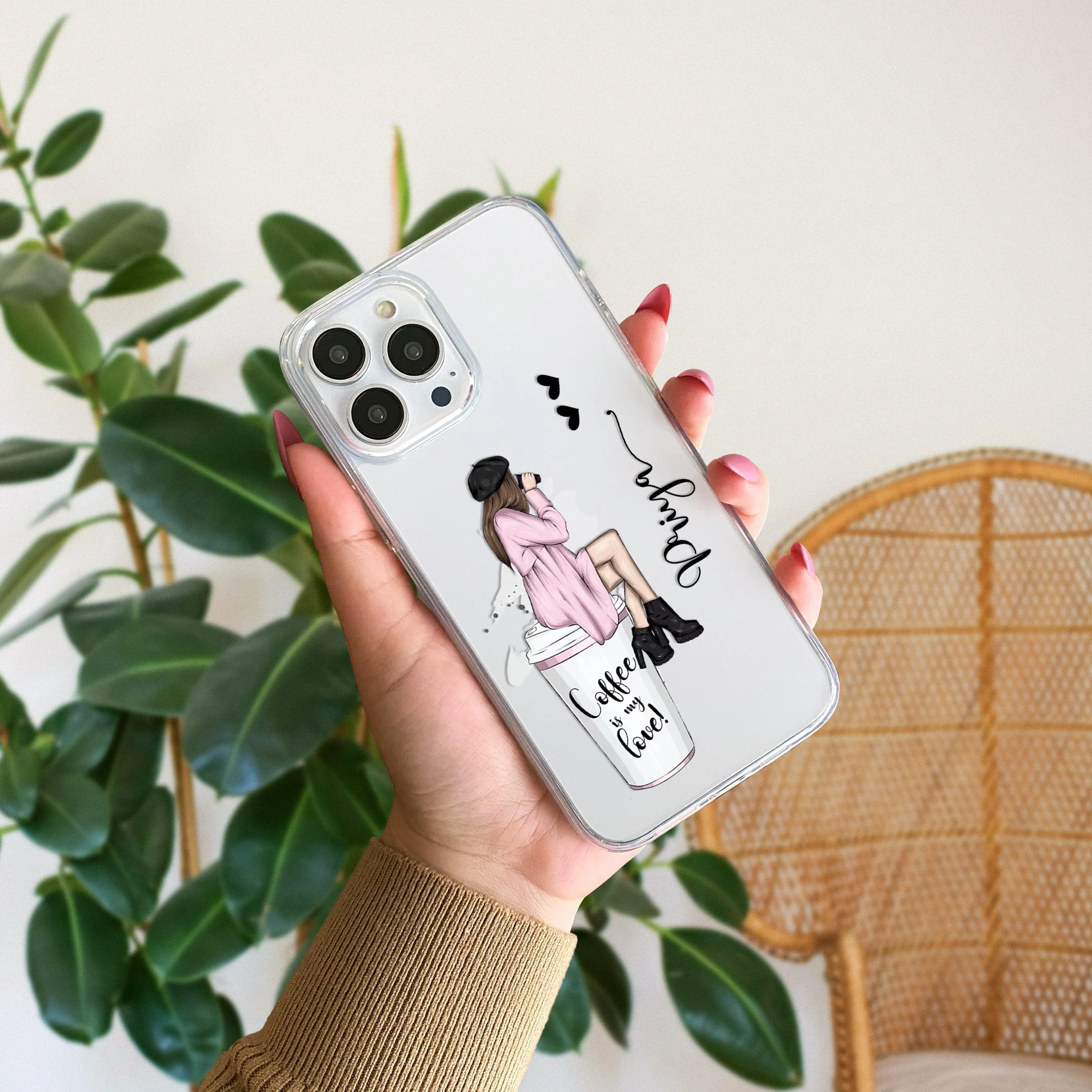 Coffee Lover Customize Transparent Silicon Case For OnePlus