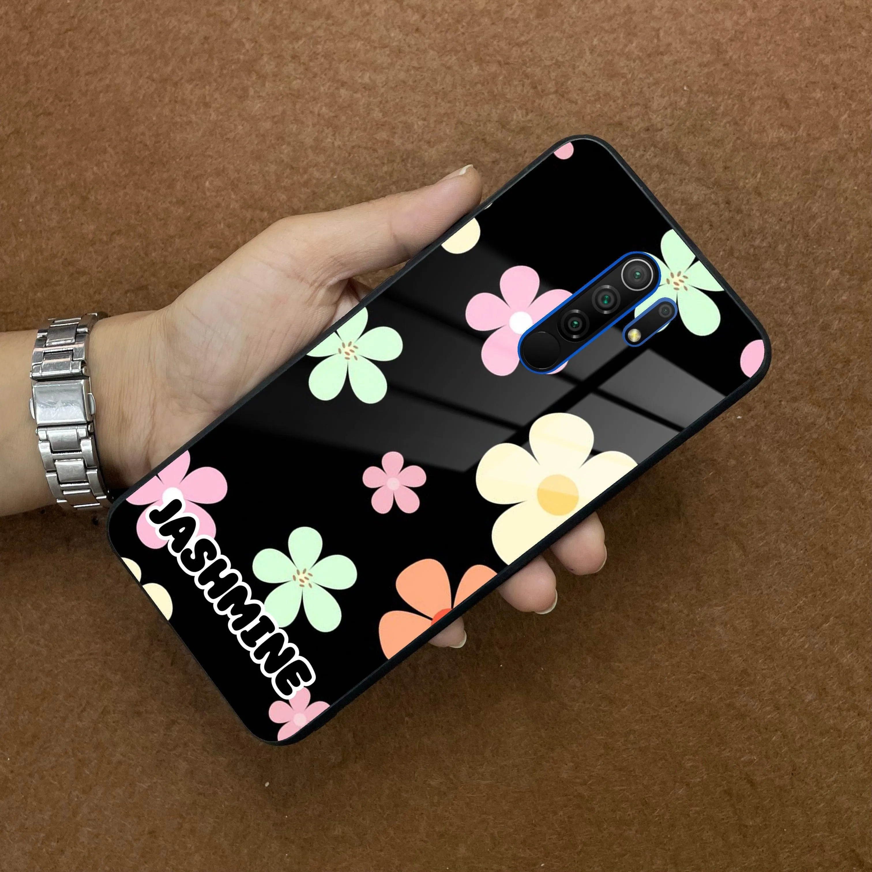 Colorfull  Daisy Floral Glass Case Cover For Poco