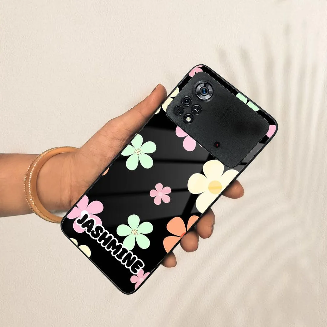 Colorfull  Daisy Floral Glass Case Cover For Poco