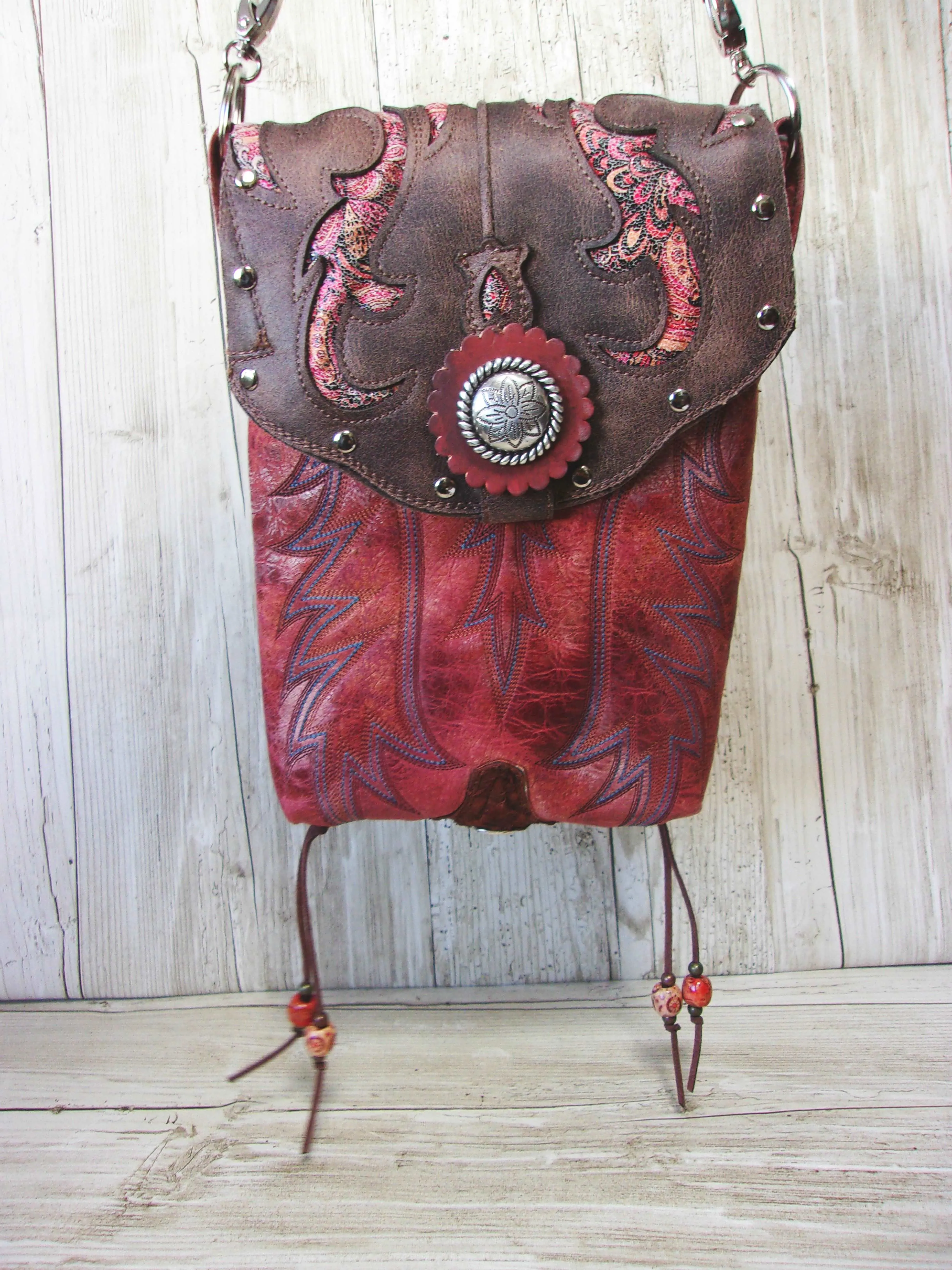 Cowboy Boot Crossbody Hipster Purse HP827