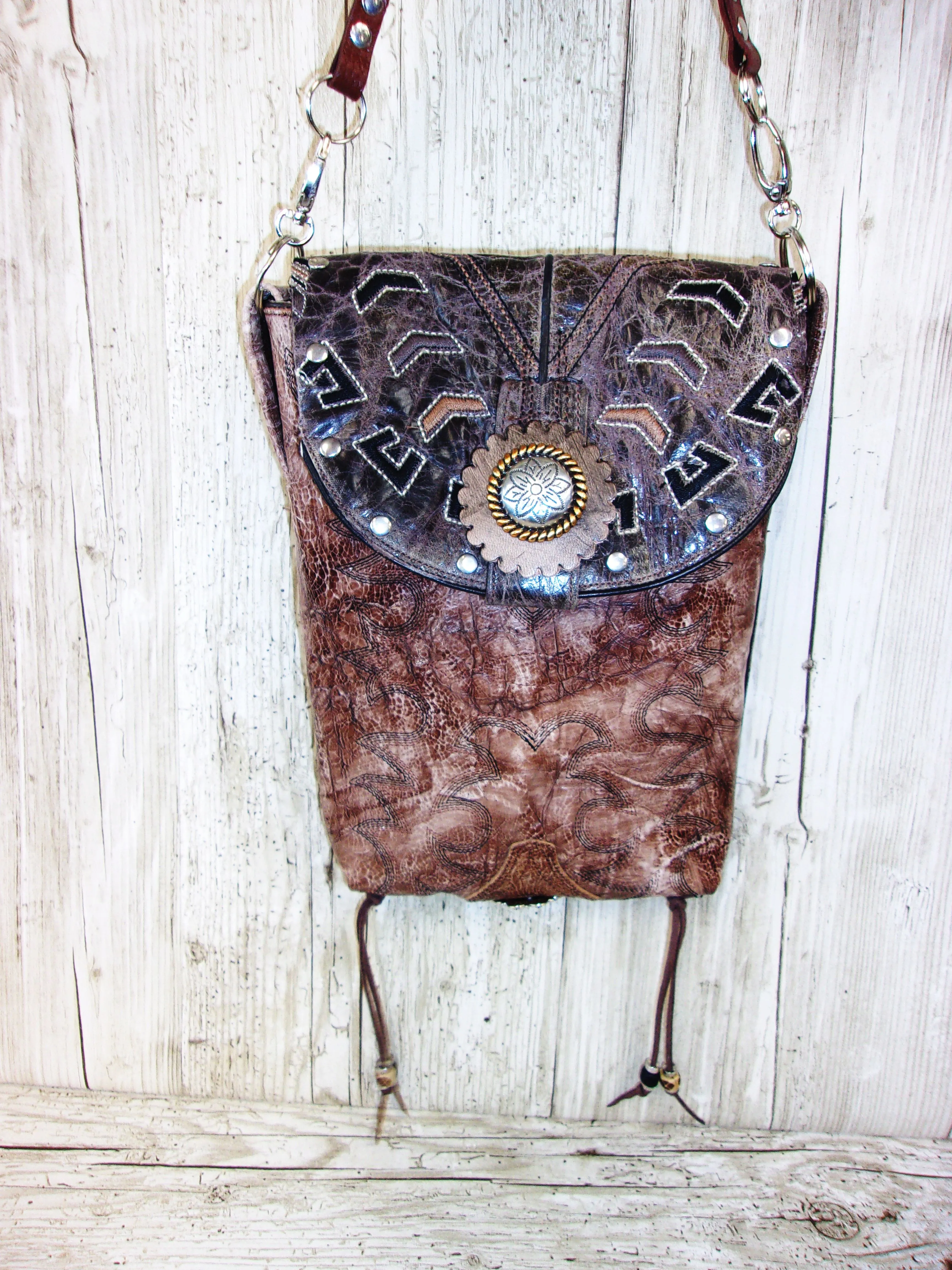 Cowboy Boot Crossbody Hipster Purse HP976