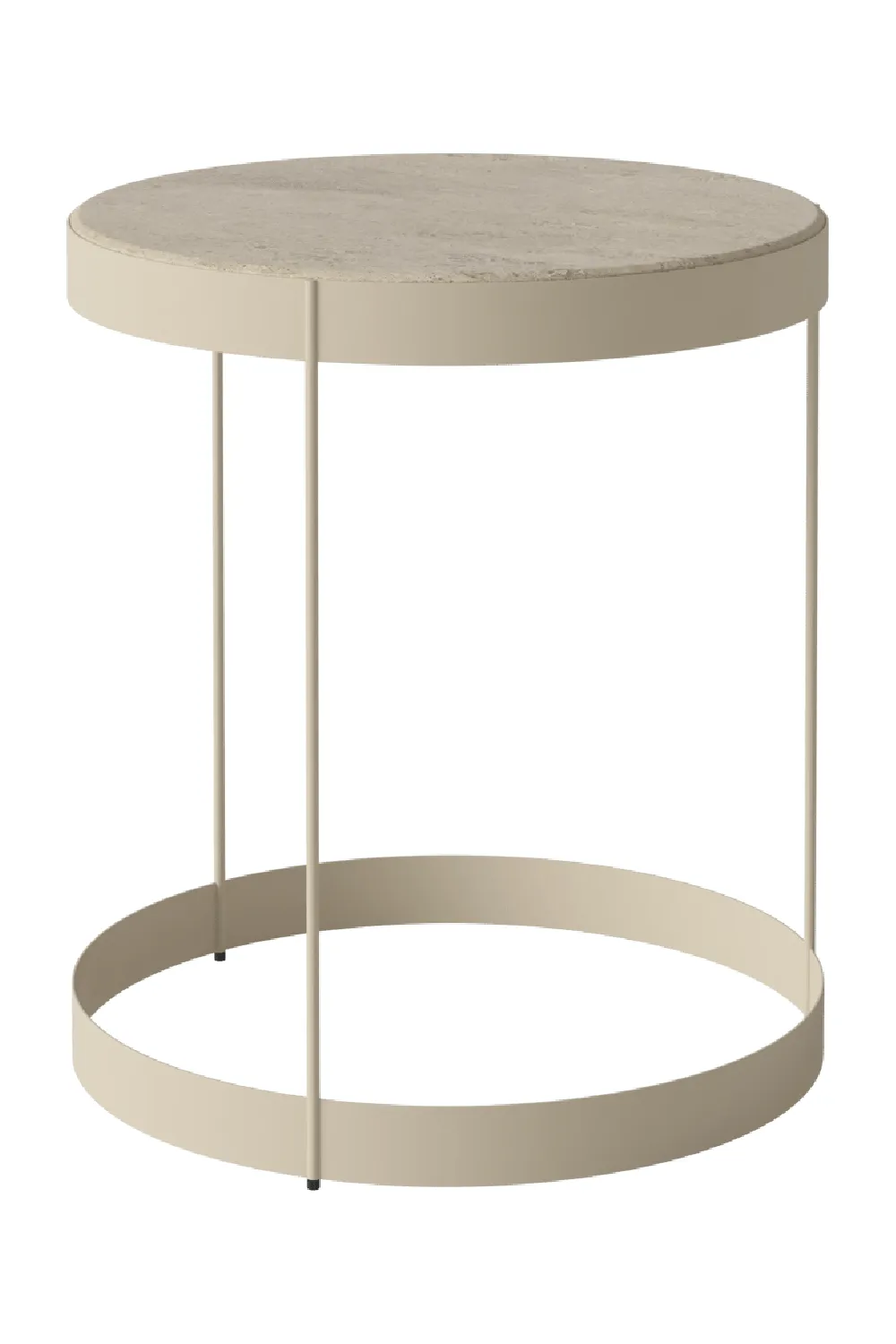 Cream Steel-Framed Round Coffee Table | Bolia Drum