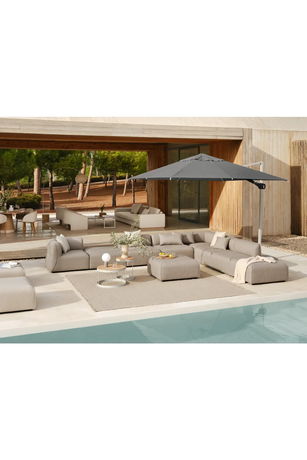Cream Steel-Framed Round Coffee Table | Bolia Drum