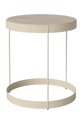 Cream Steel-Framed Round Coffee Table | Bolia Drum