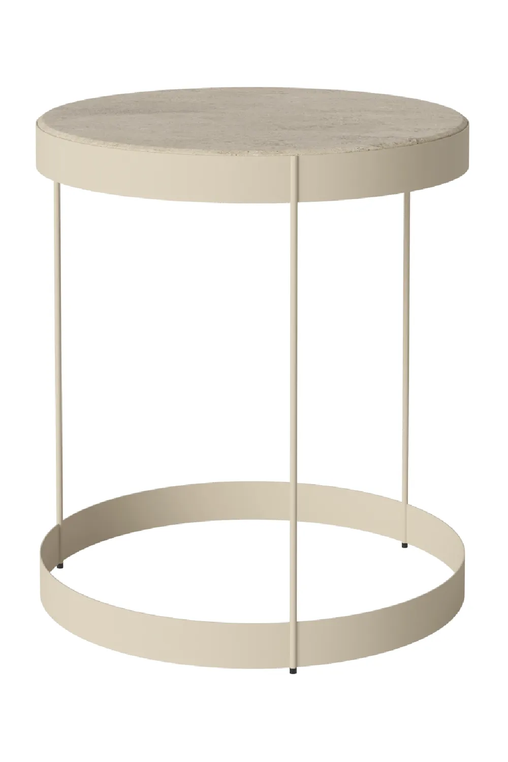 Cream Steel-Framed Round Coffee Table | Bolia Drum