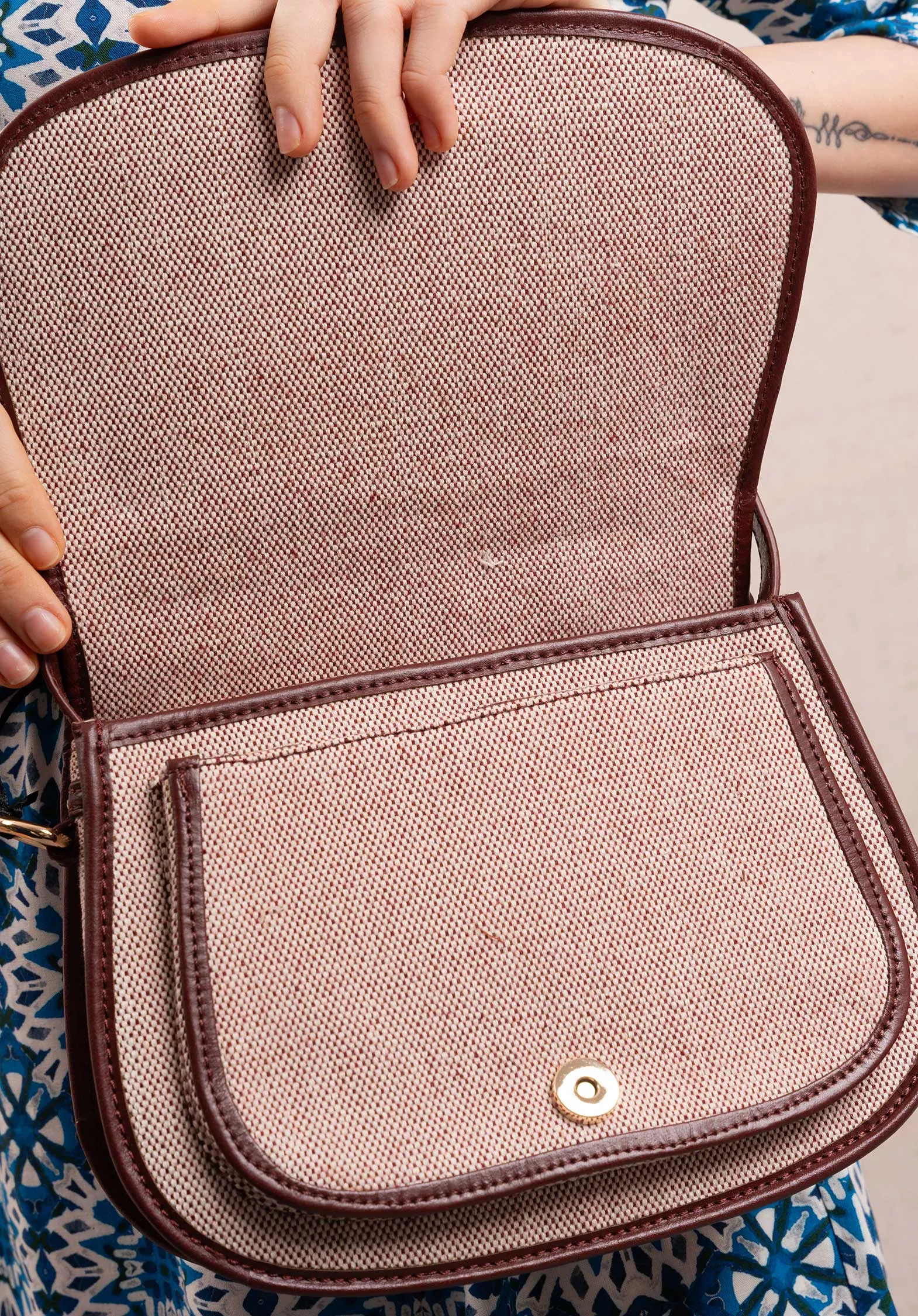 Crossbody Bag Sedro Toile Bordeaux
