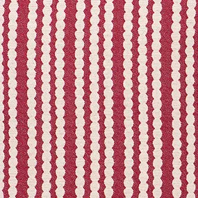 Curtain Scallop Stripe Wool Raspberry