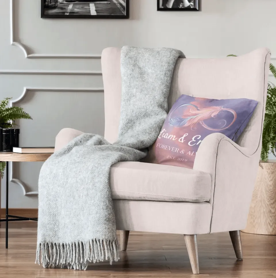 Custom Names Infinity Sky Pillow For Couples