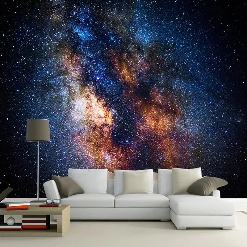 Custom Wallpaper Mural Beautiful Galaxy Stars (㎡)