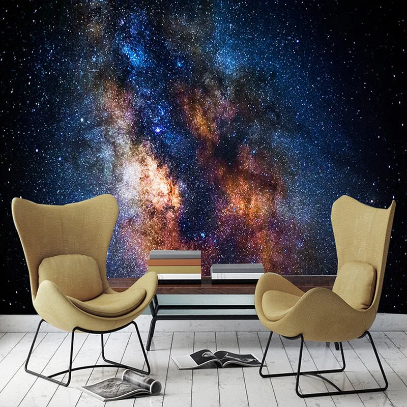 Custom Wallpaper Mural Beautiful Galaxy Stars (㎡)