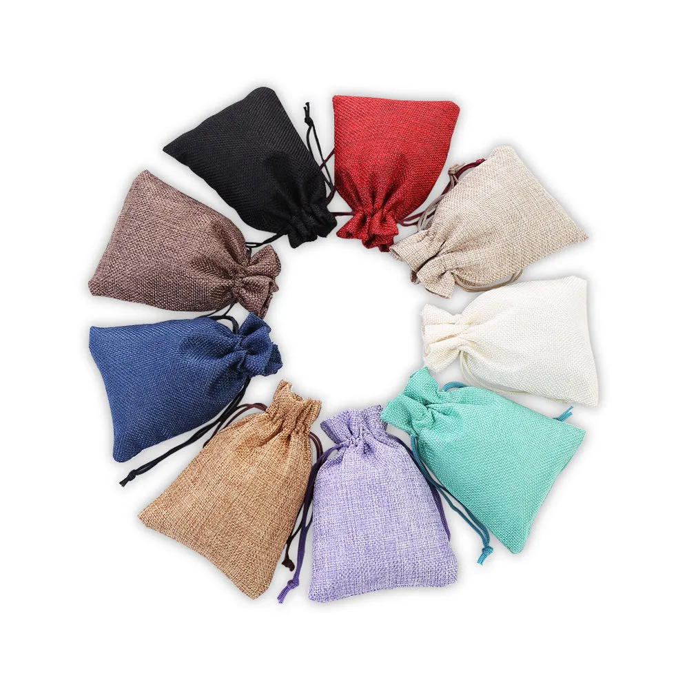 Custom Wholesale Custom Burlap Drawstring Gift Bags