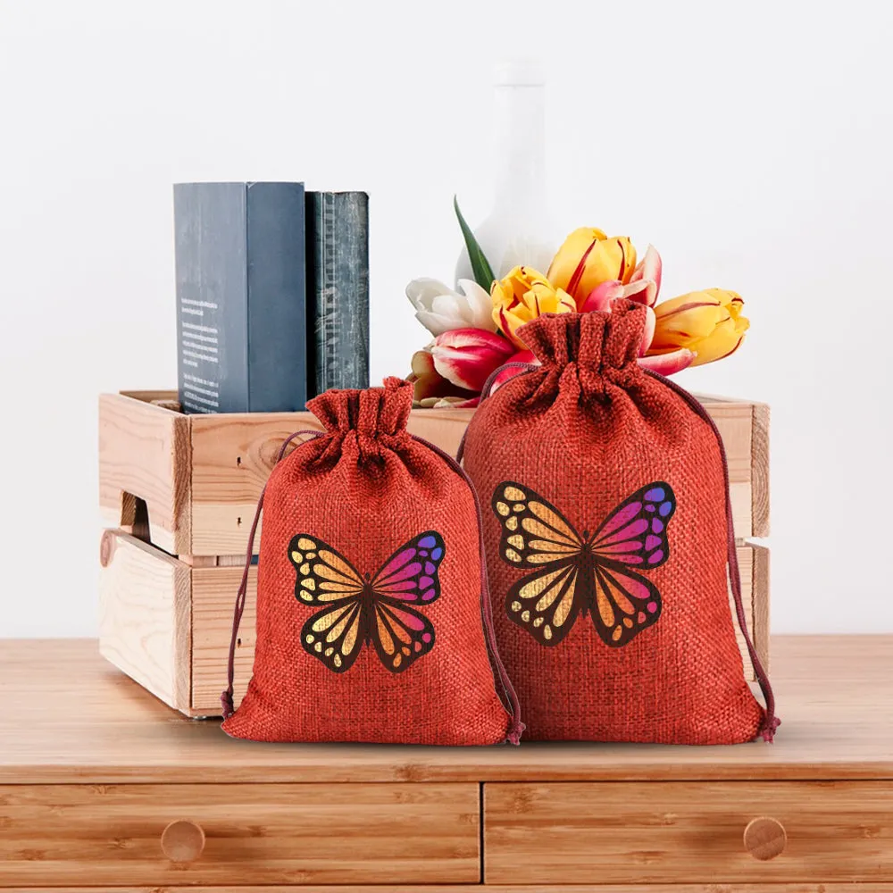 Custom Wholesale Custom Burlap Drawstring Gift Bags